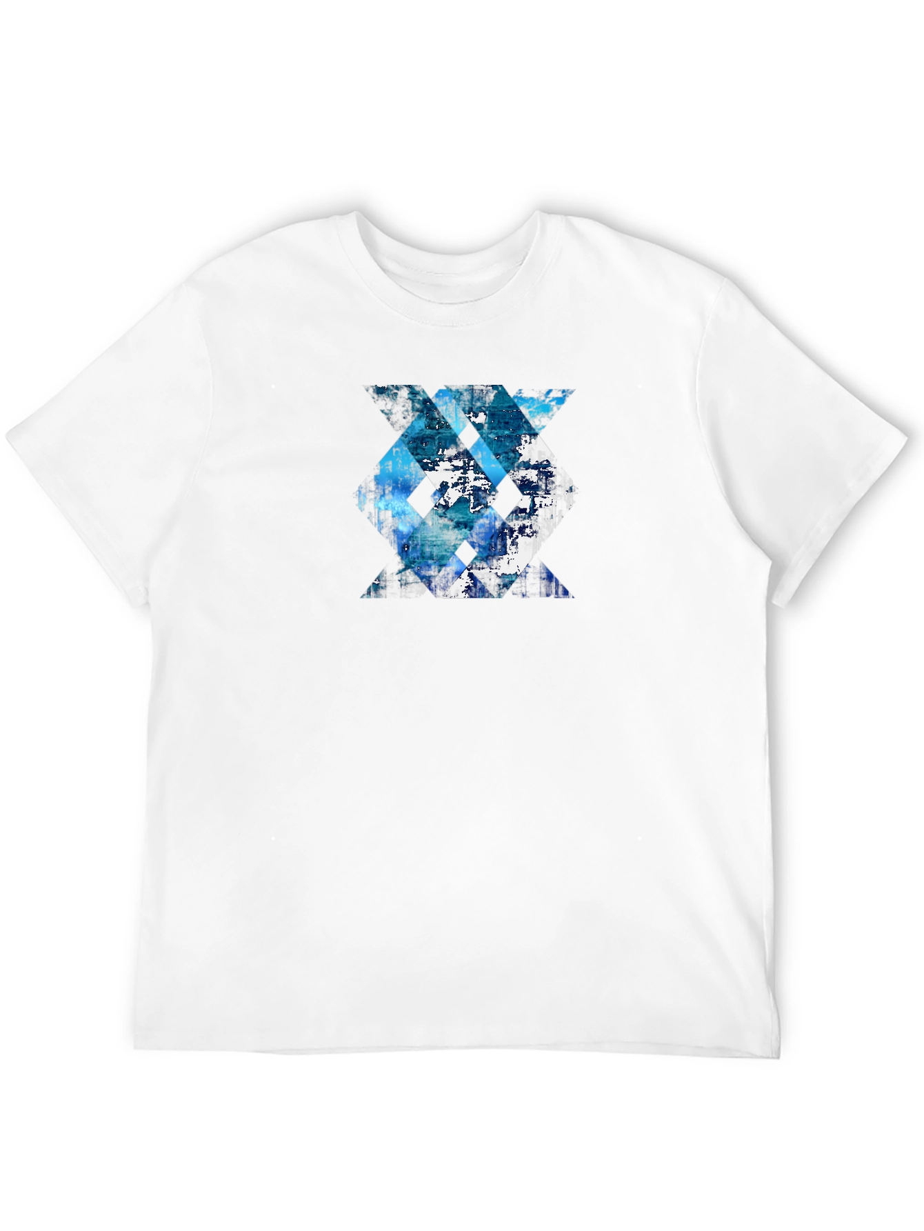 Abstract Geometric Tee - Blue Design