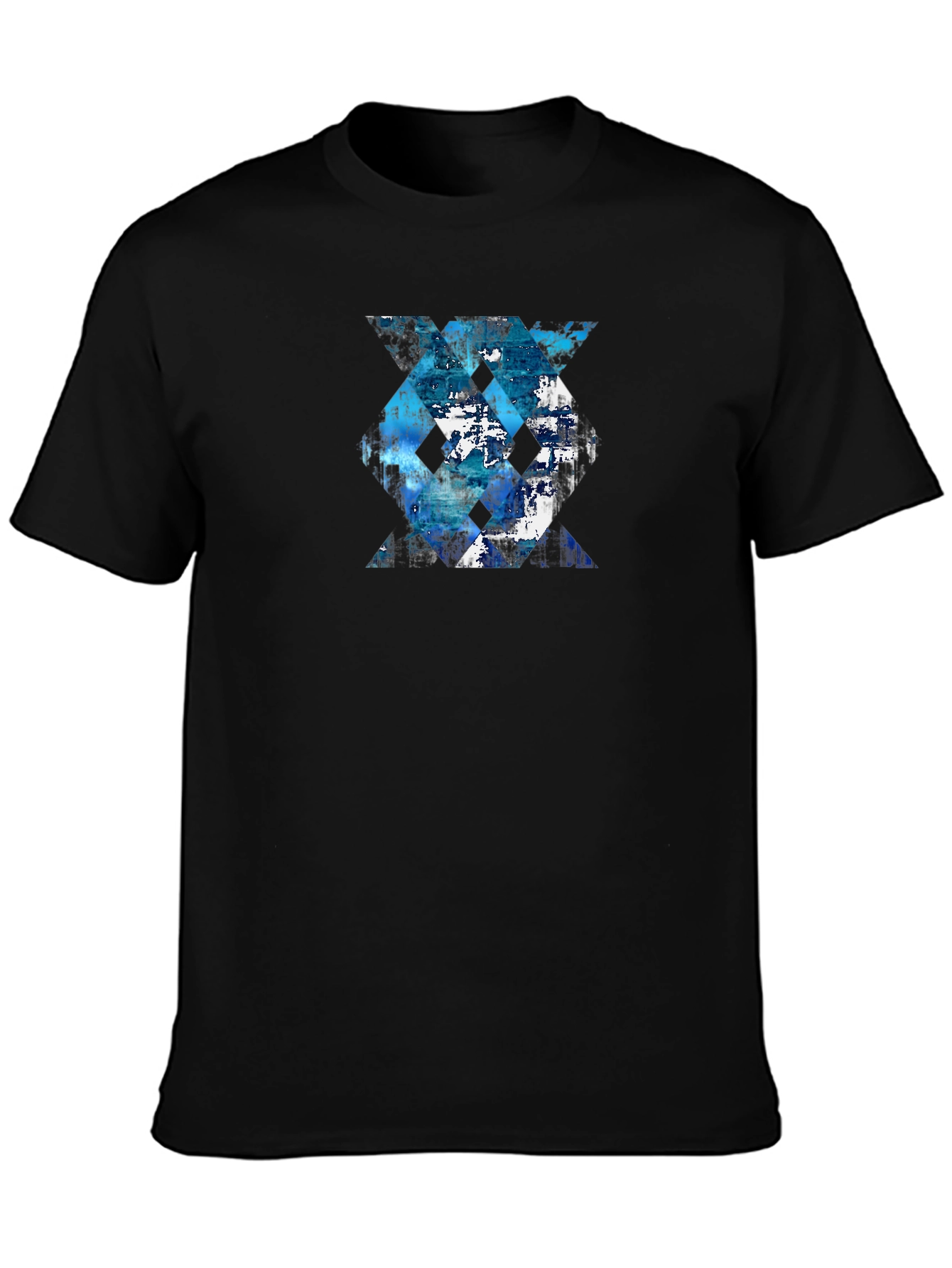 Abstract Geometric Tee - Blue Design
