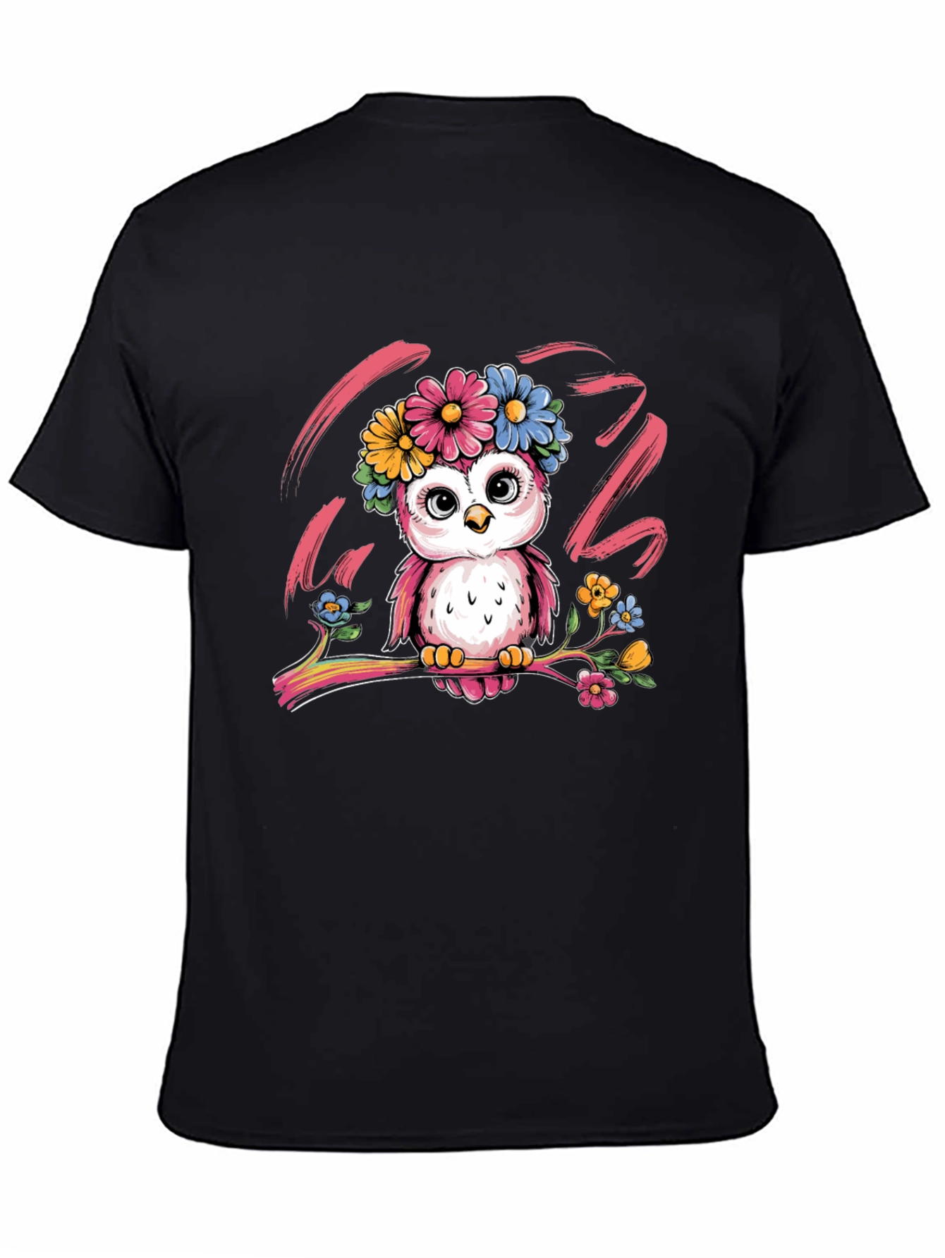 Cute Owl Floral T-Shirt - Unisex Graphic Tee