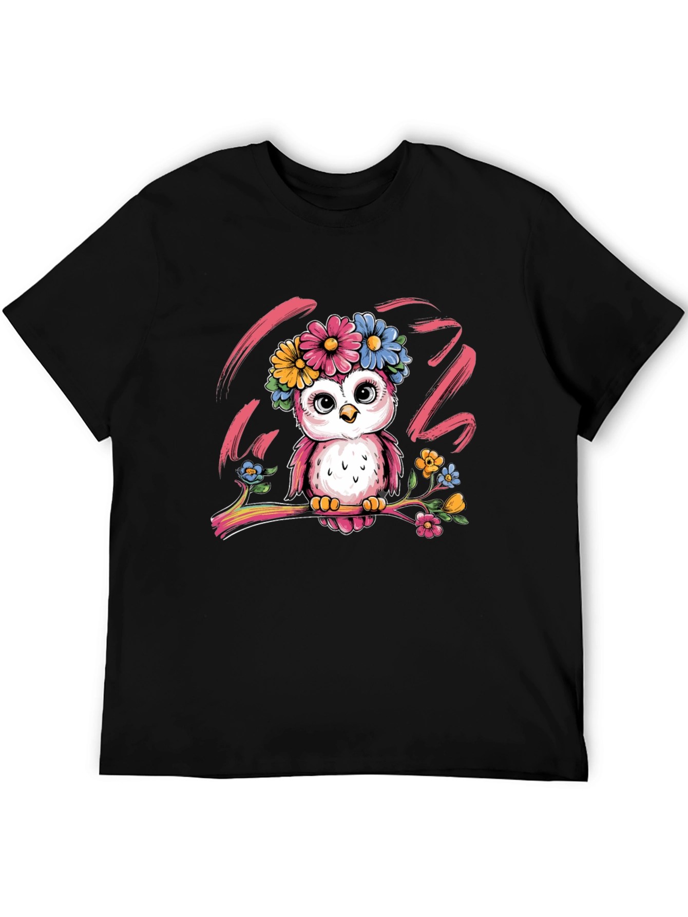 Cute Owl Floral T-Shirt - Unisex Graphic Tee