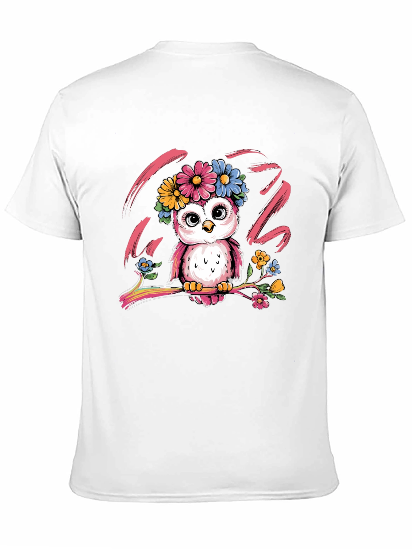 Cute Owl Floral T-Shirt - Unisex Graphic Tee