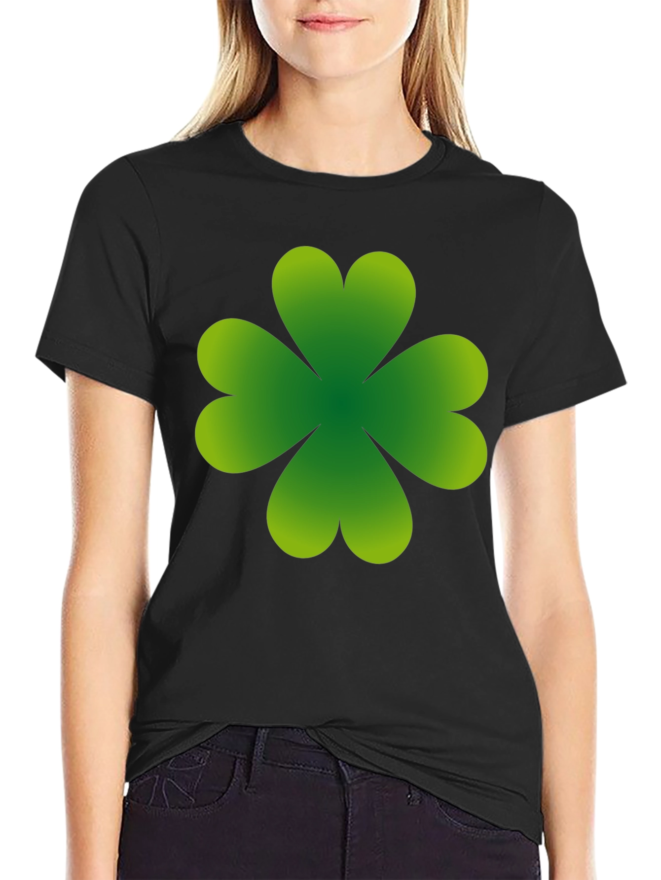 Lucky Shamrock T-Shirt - Black Irish Pride Tee