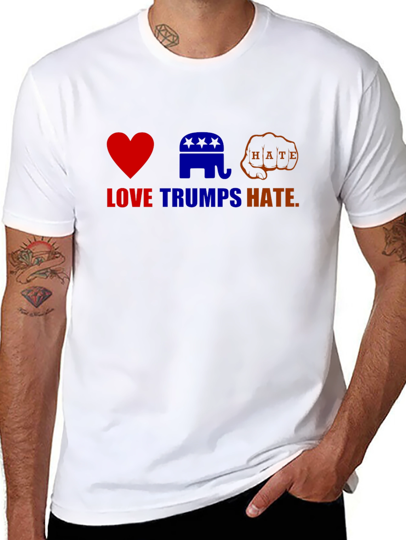 Love Trumps Hate Political Graphic Tee