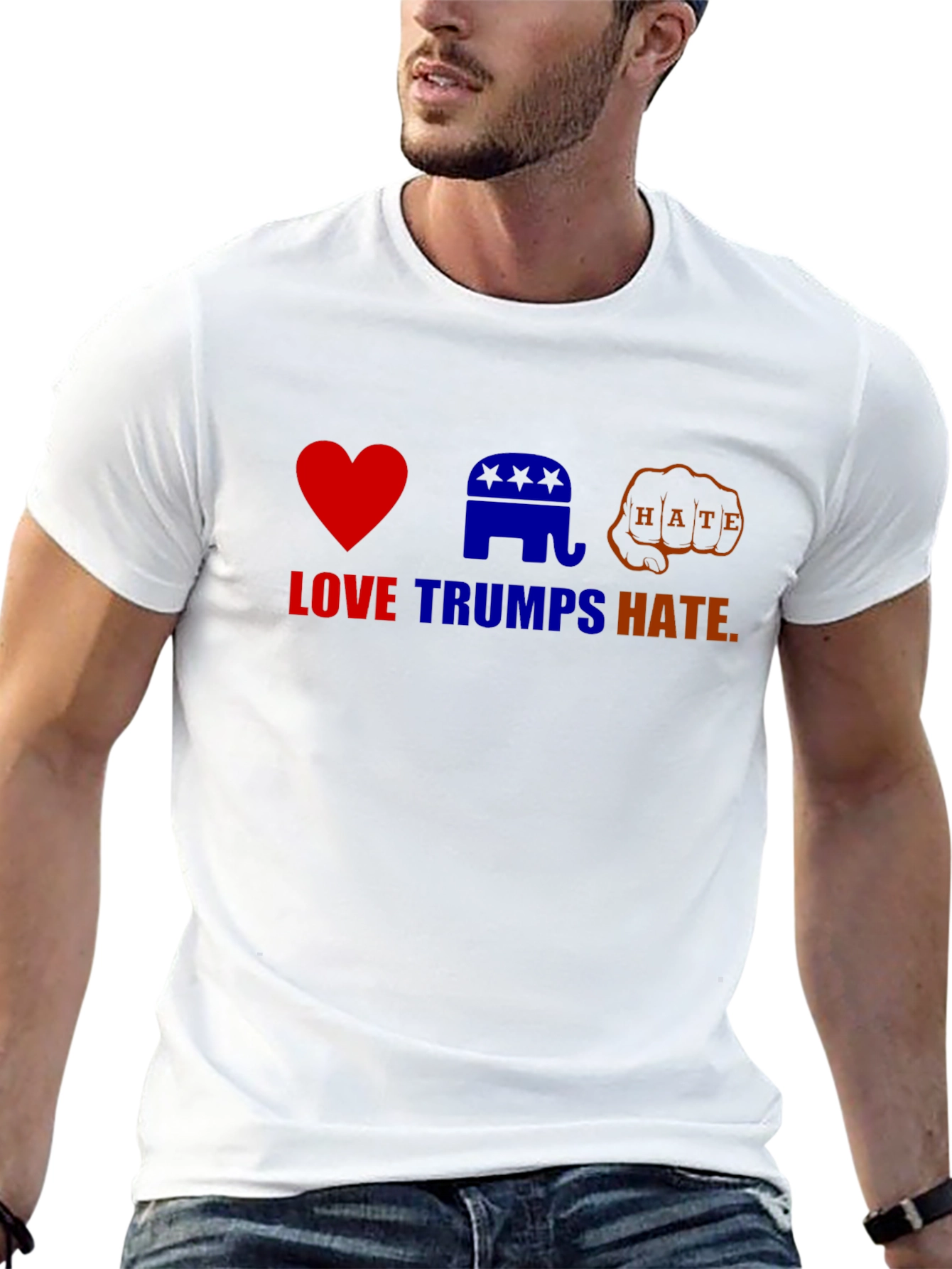 Love Trumps Hate Political Graphic Tee