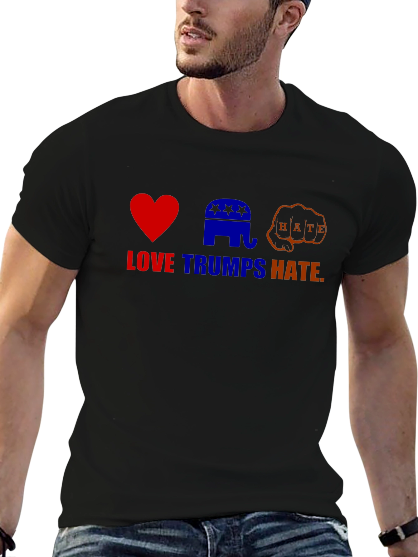 Love Trumps Hate Political Graphic Tee
