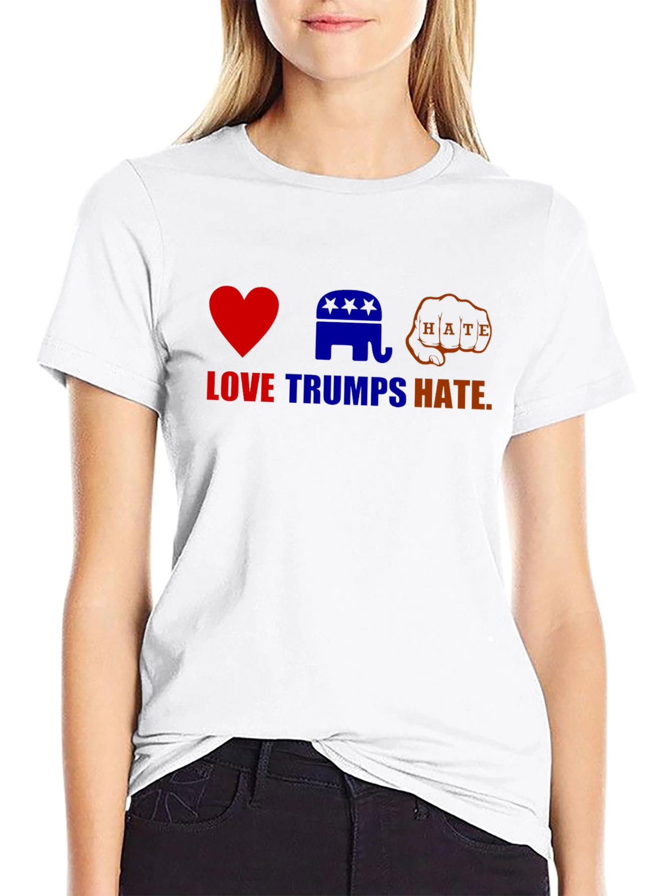 Love Trumps Hate Political Graphic Tee