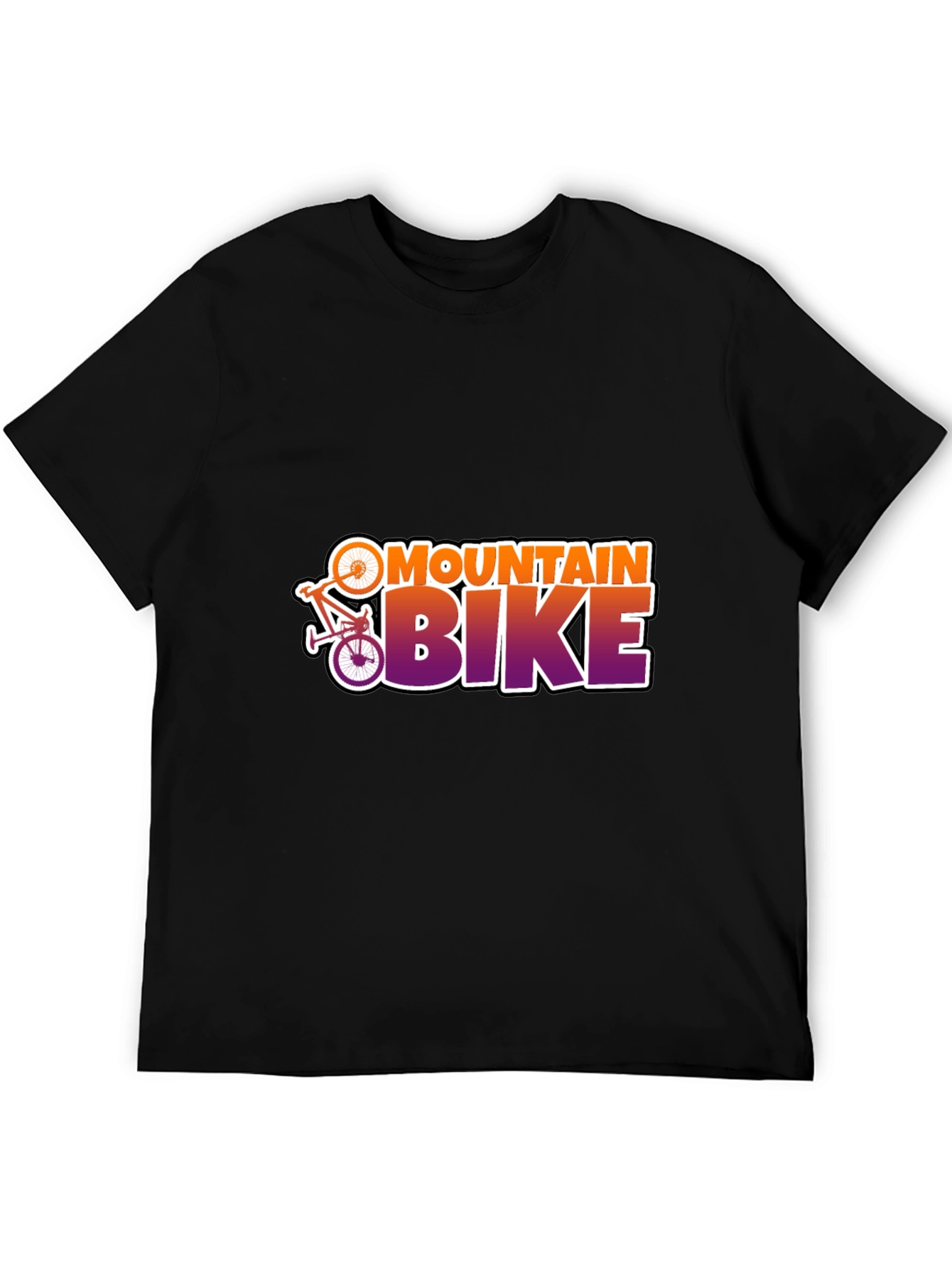 Mountain Bike Graphic Tee - Black Cotton T-Shirt