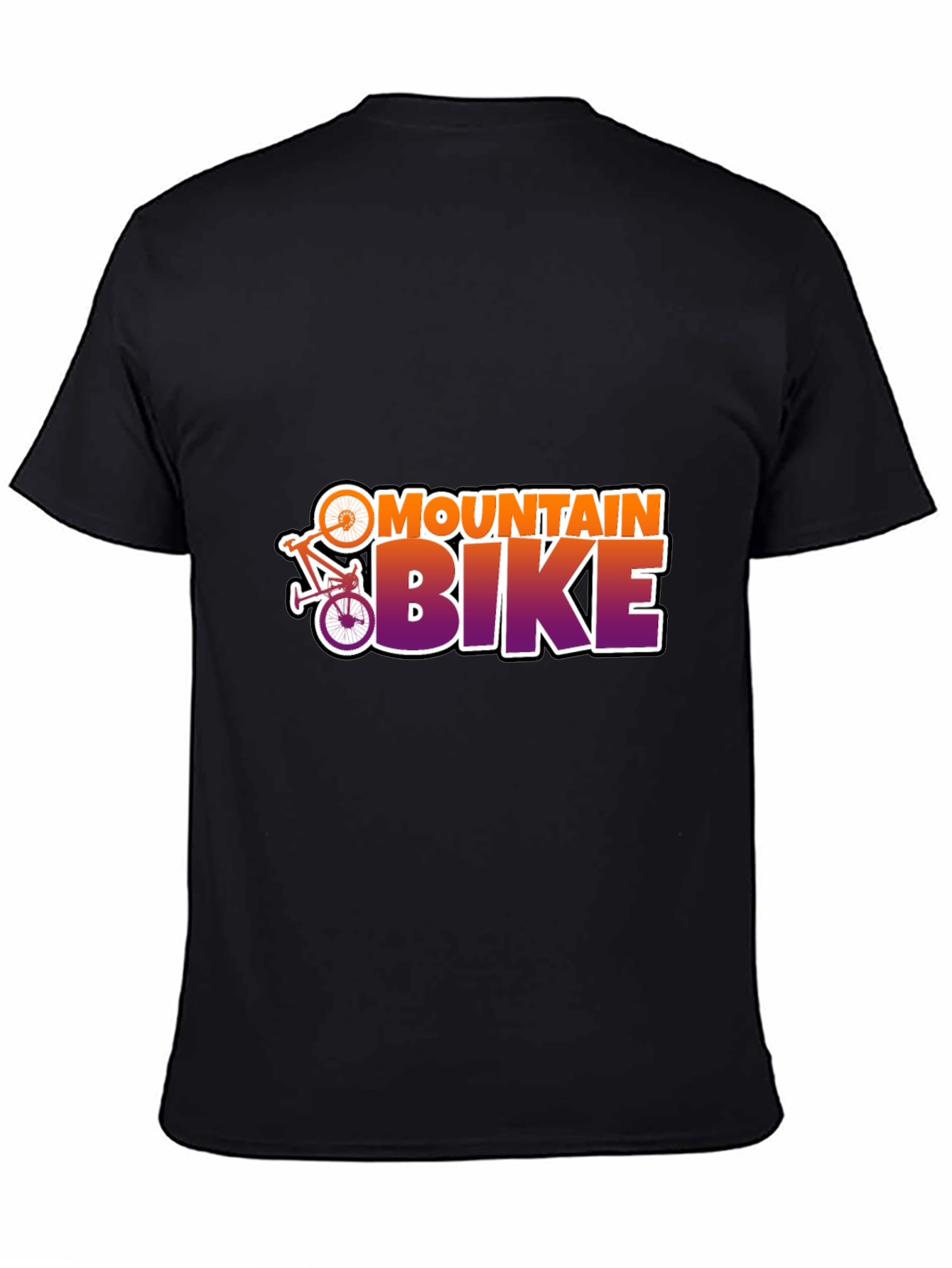 Mountain Bike Graphic Tee - Black Cotton T-Shirt