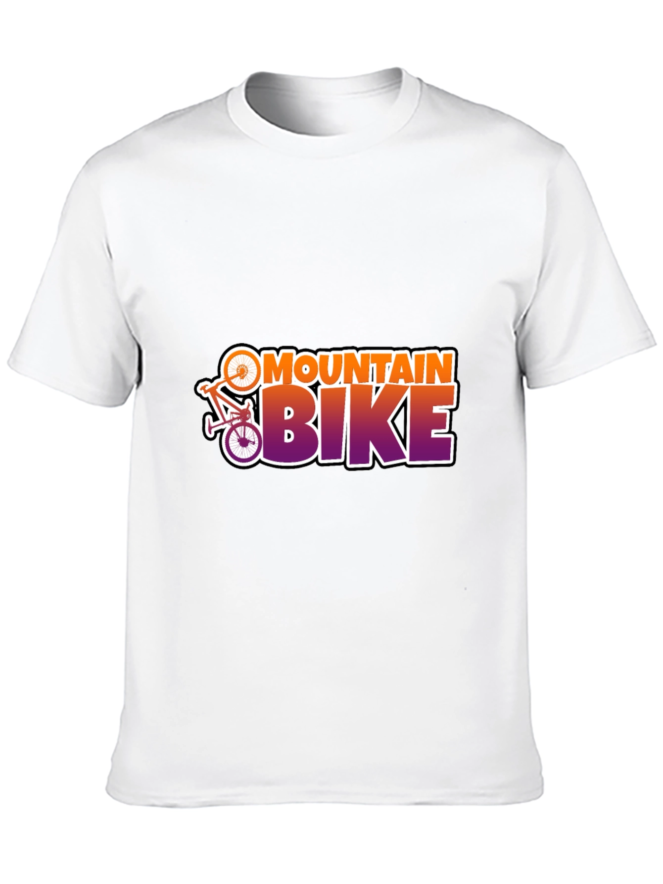 Mountain Bike Graphic Tee - Black Cotton T-Shirt