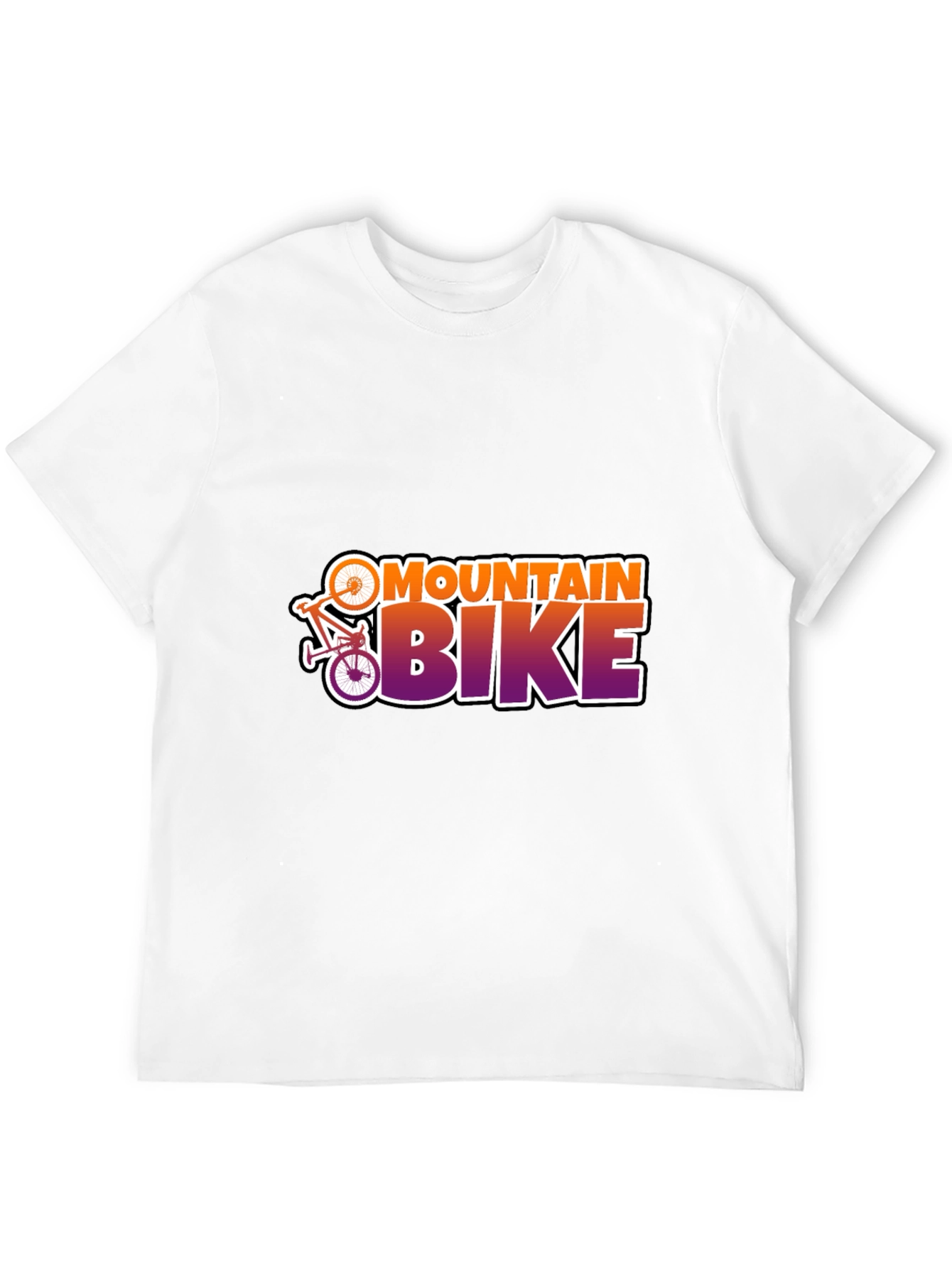 Mountain Bike Graphic Tee - Black Cotton T-Shirt