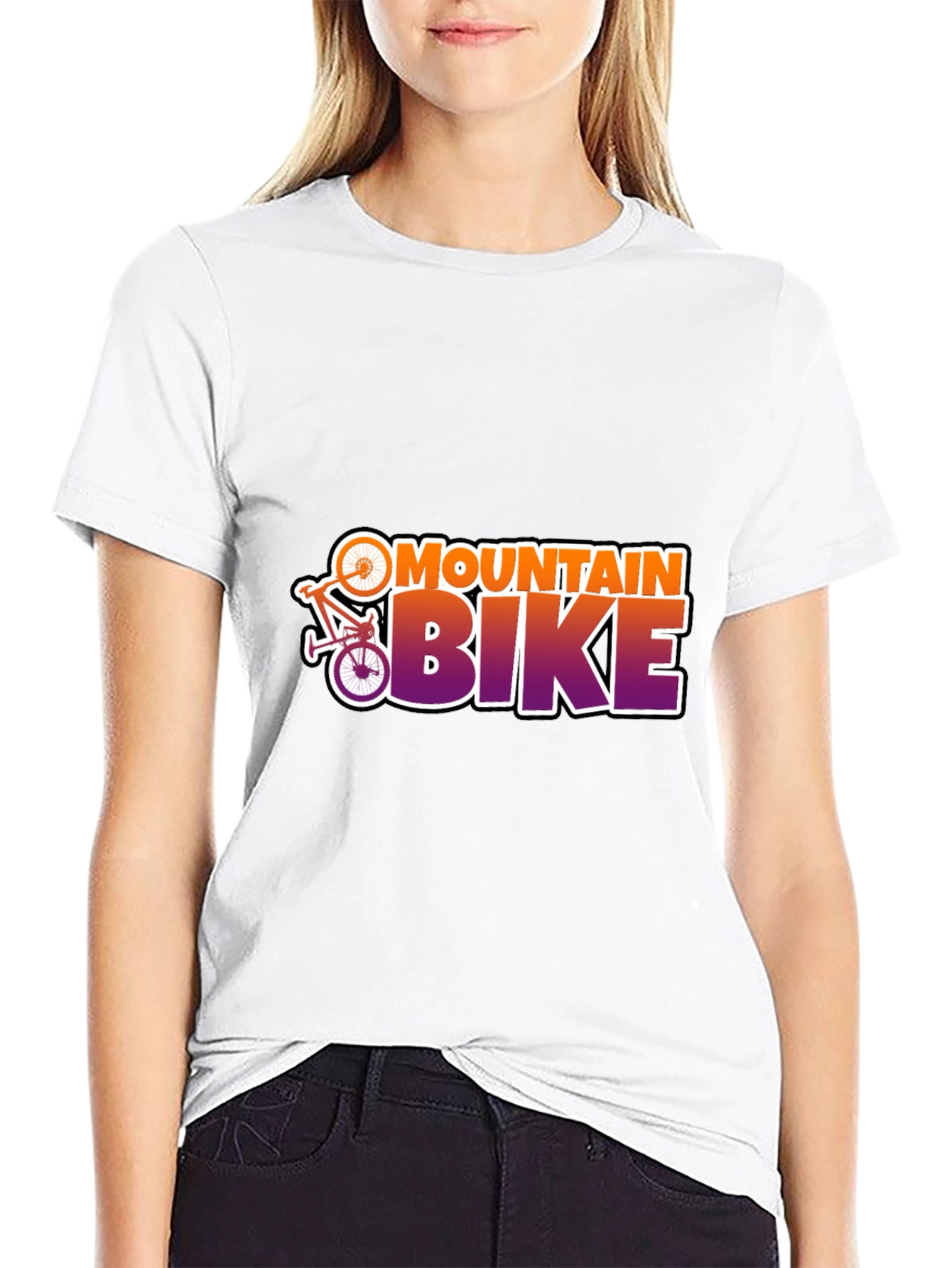 Mountain Bike Graphic Tee - Black Cotton T-Shirt