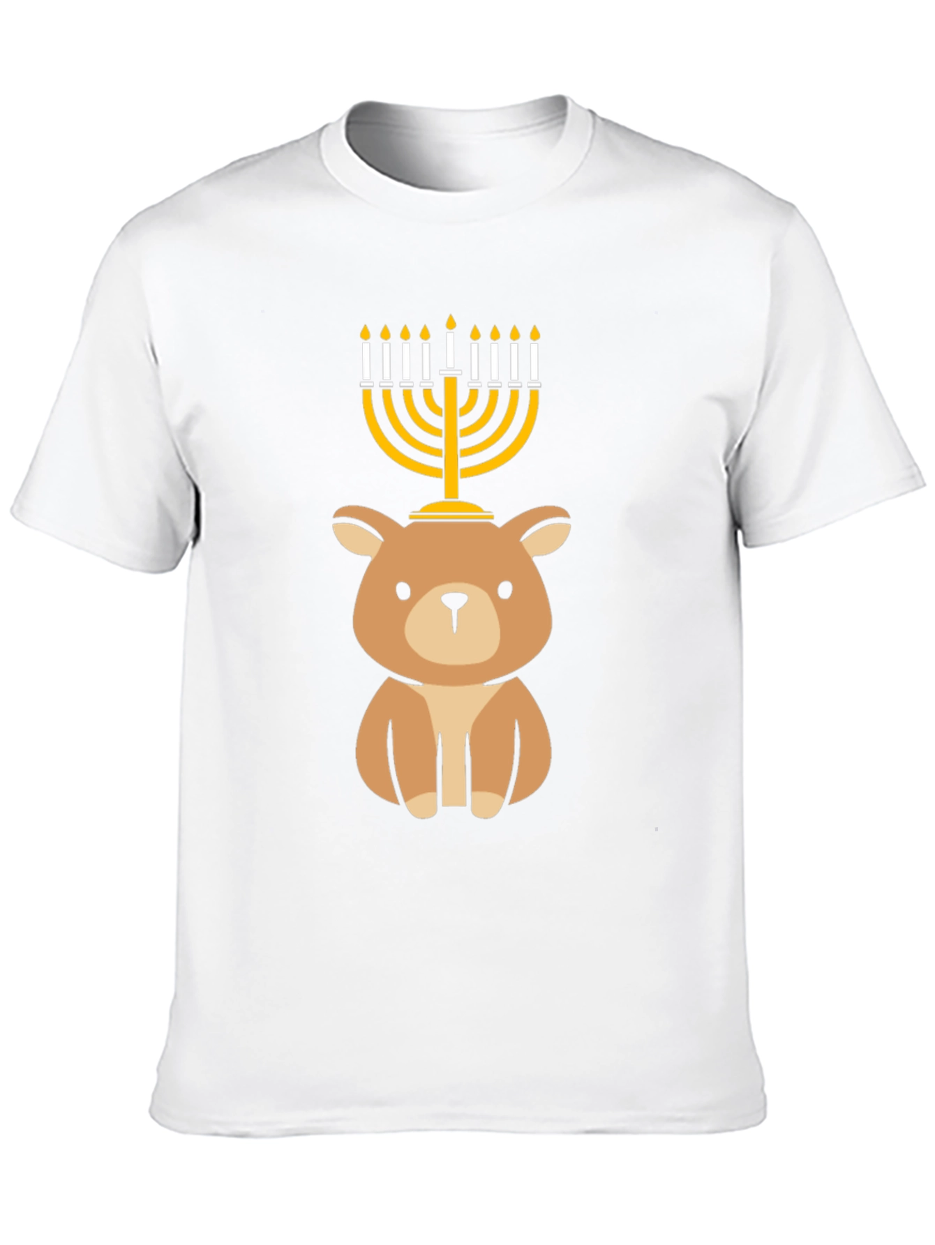 Cute Hanukkah Bear Menorah T-Shirt