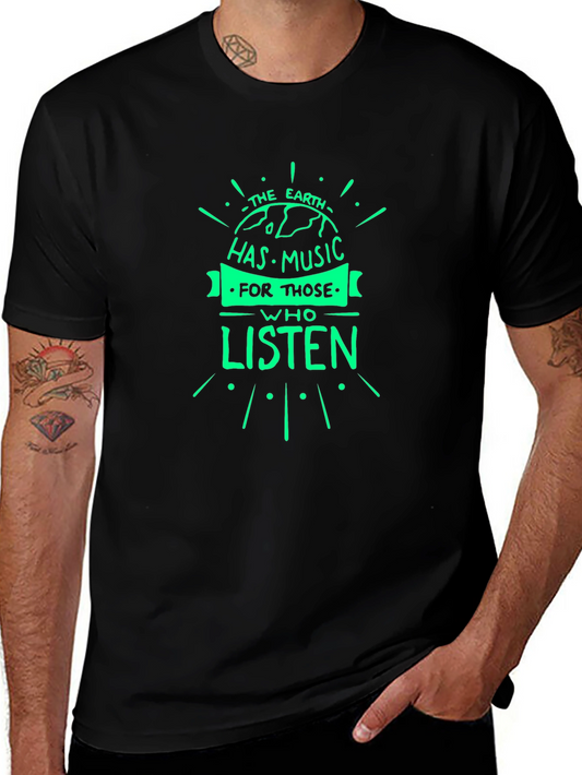 Earth Music Graphic Tee - Listen T-Shirt