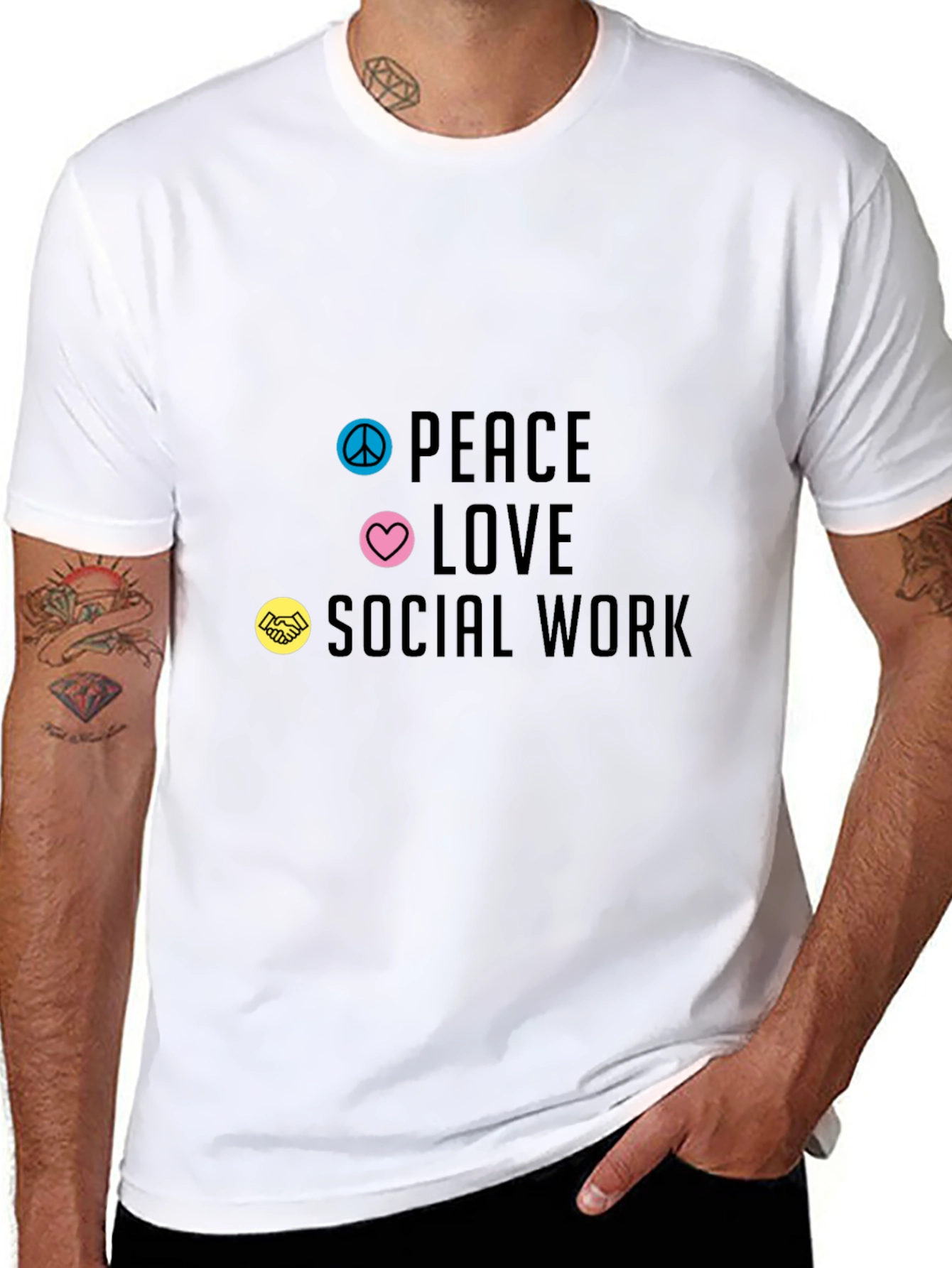 Peace Love Social Work T-Shirt