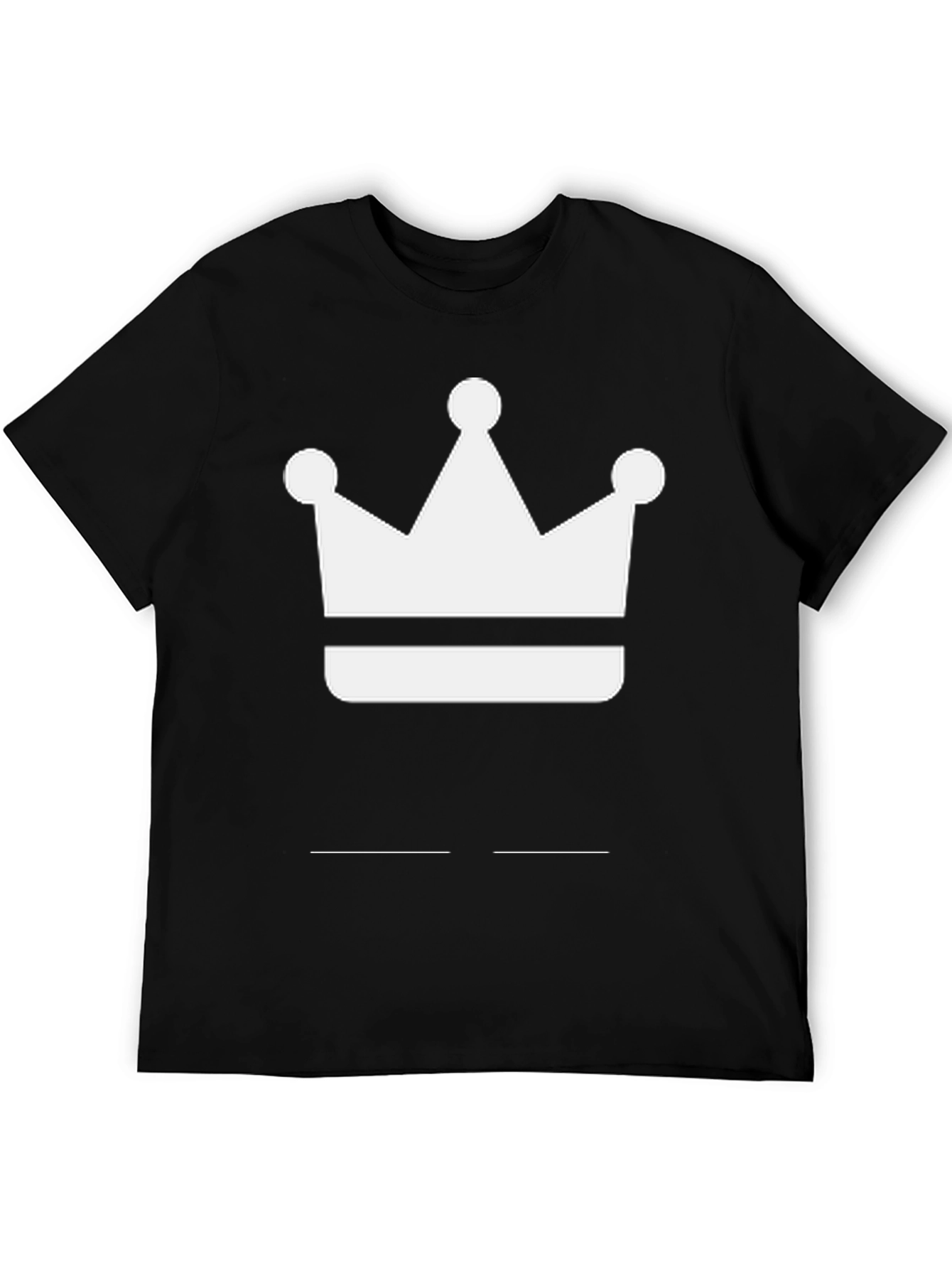 Crown Graphic Tee - Black Cotton Blend