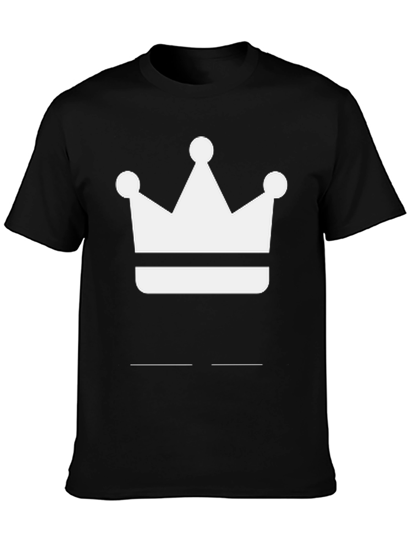Crown Graphic Tee - Black Cotton Blend
