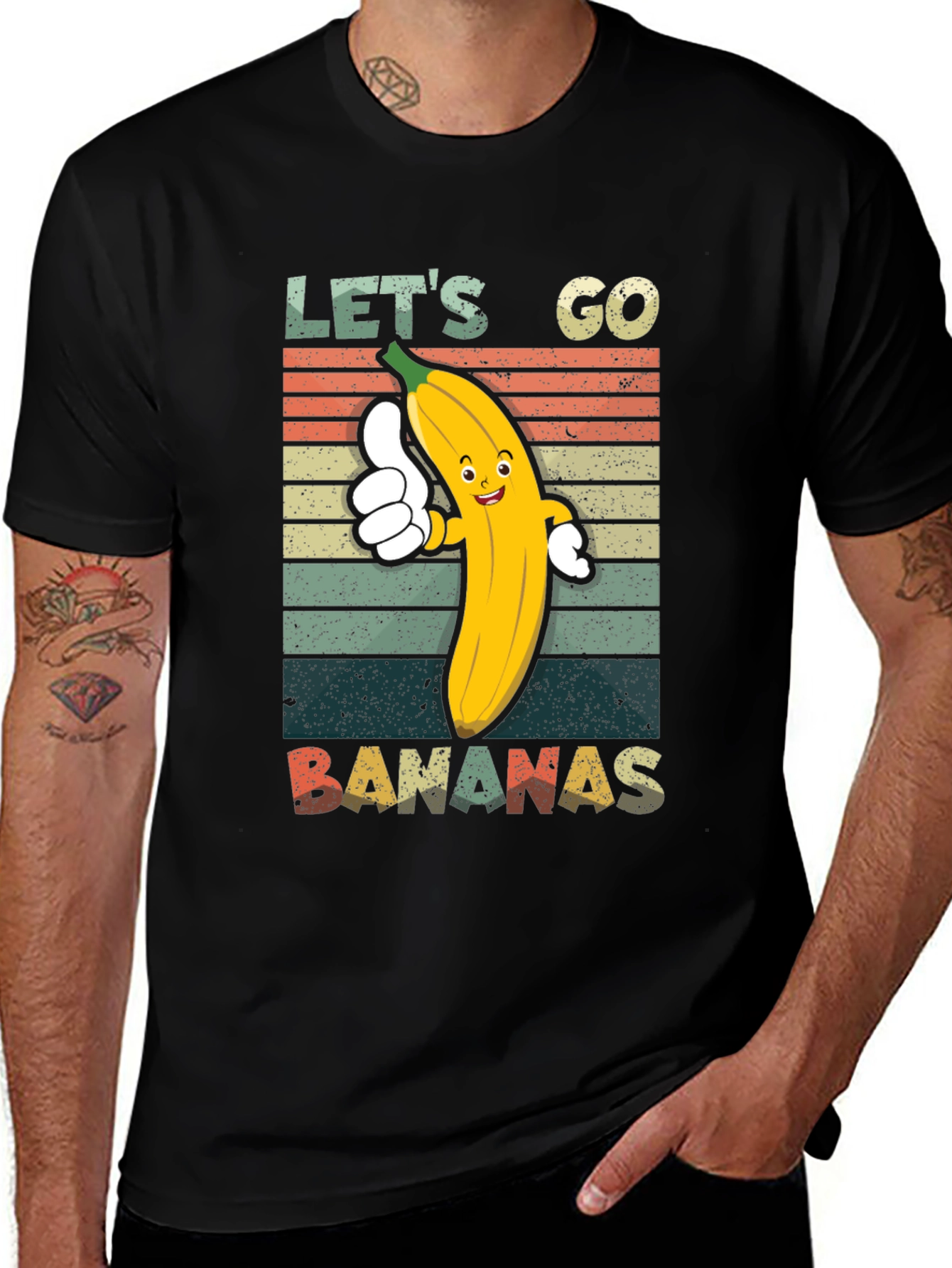 Lets Go Bananas T-Shirt - Retro Fruit Tee