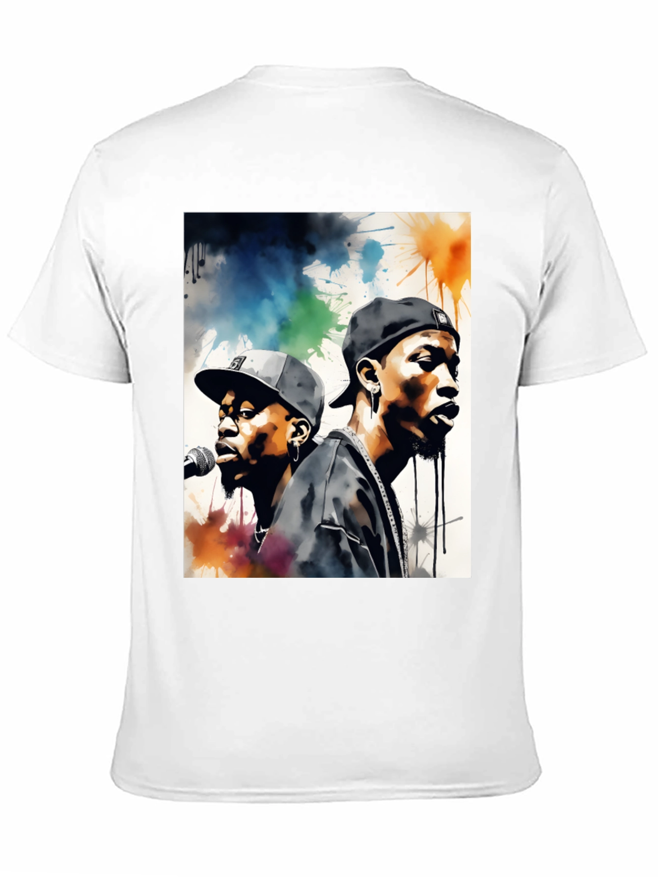 Rap Duo Graphic T-Shirt - Mens Black Tee