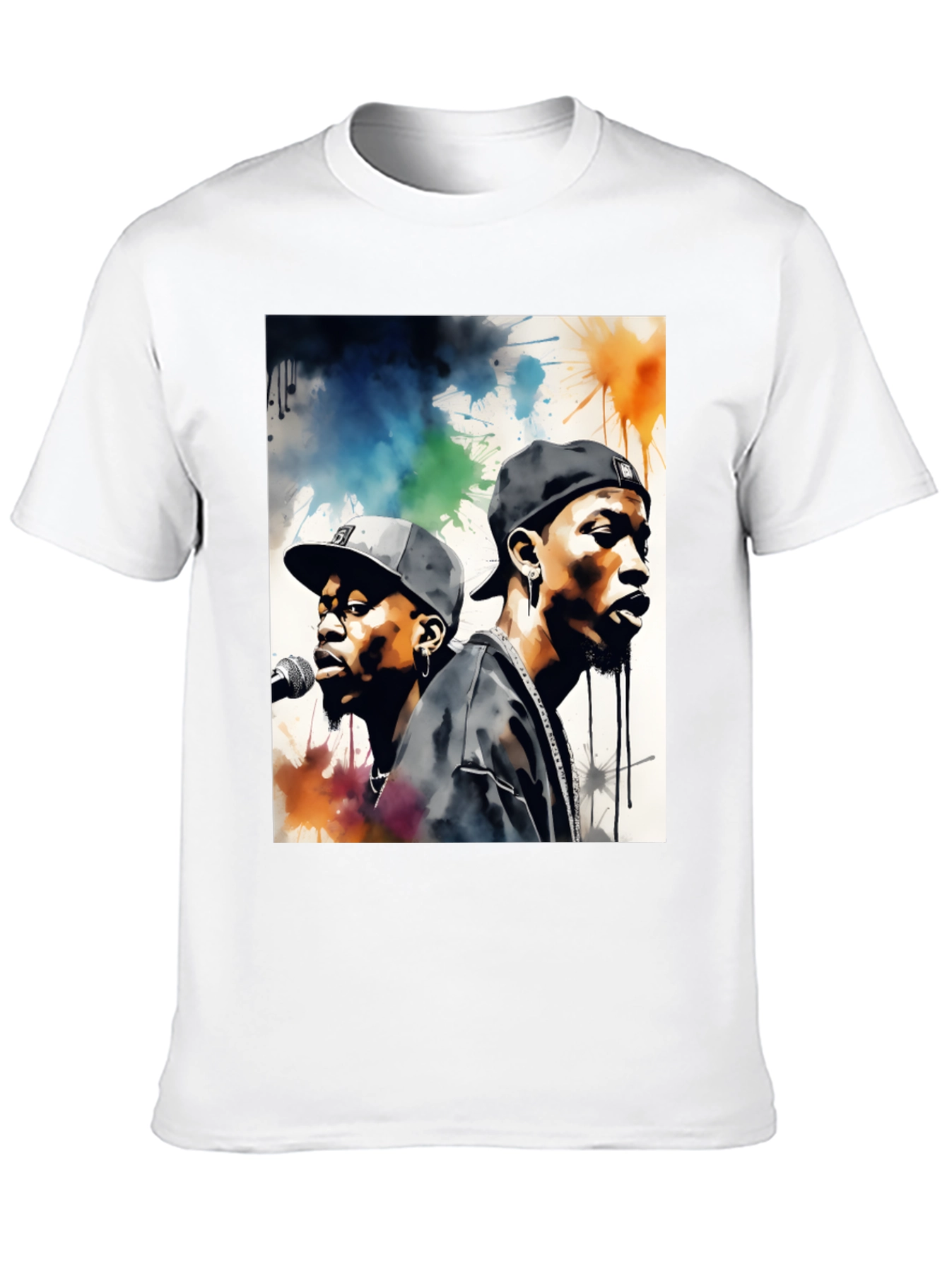 Rap Duo Graphic T-Shirt - Mens Black Tee