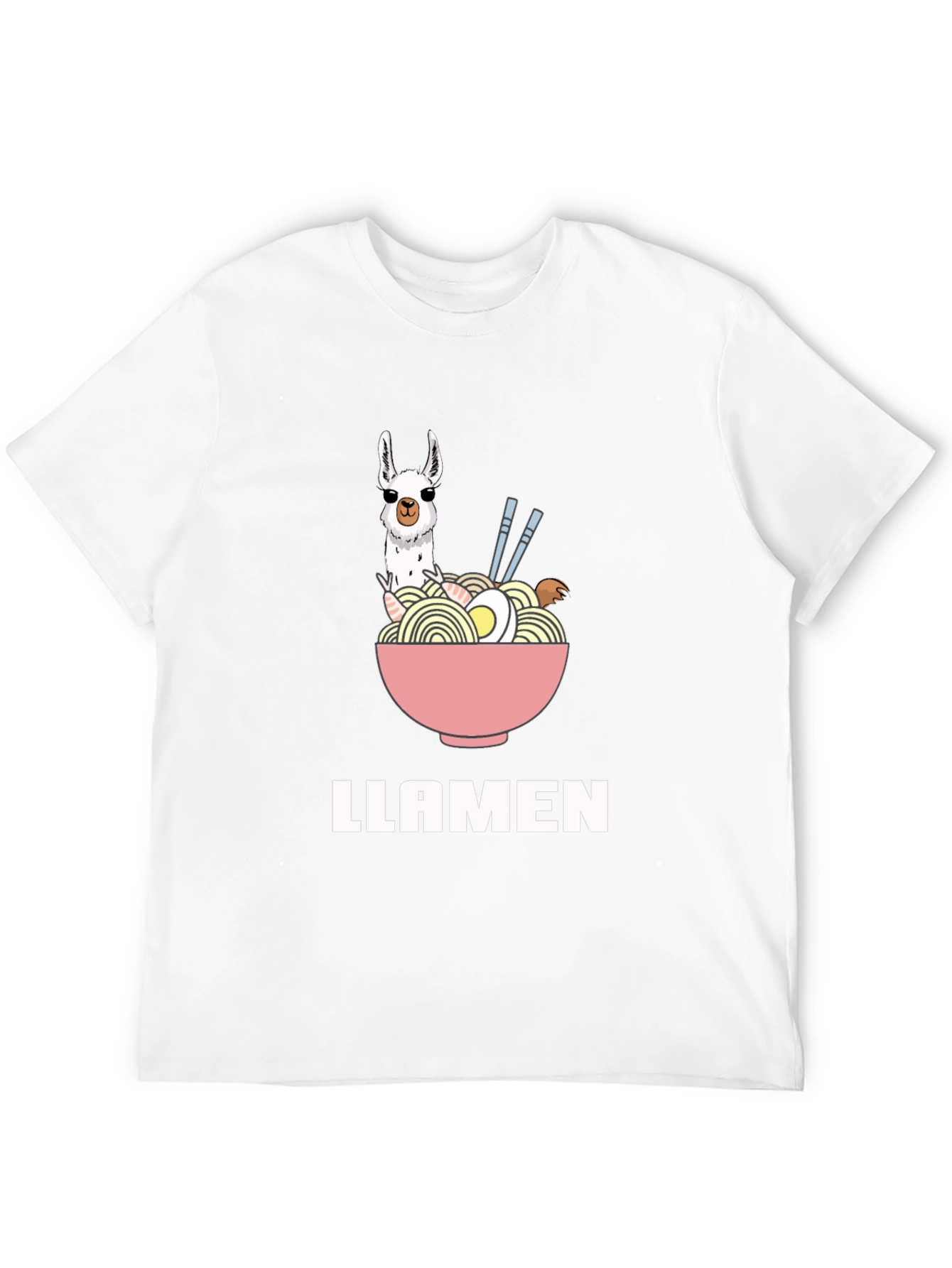 Llamen Ramen Funny T-Shirt - Unisex Black Tee