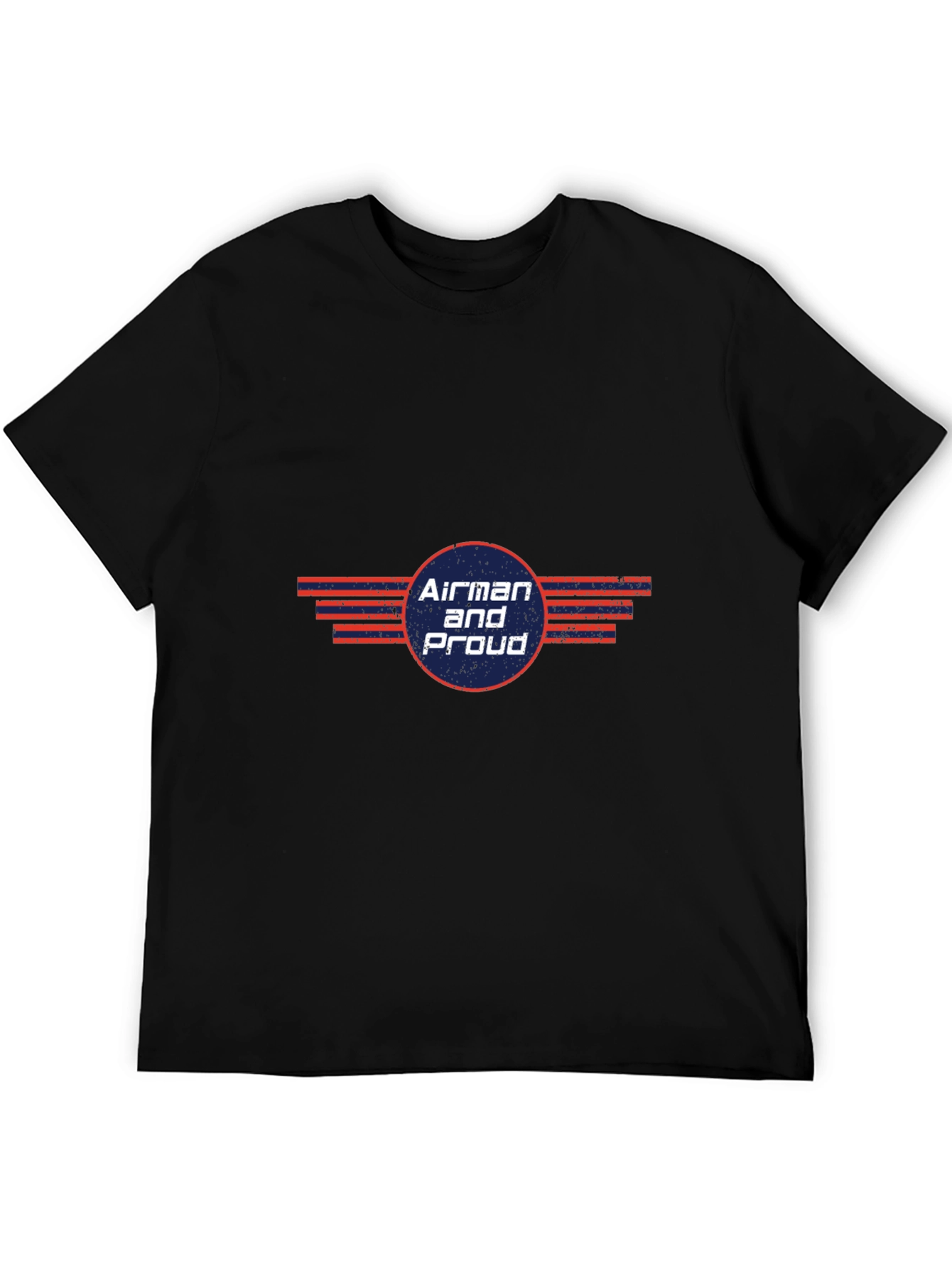 Airman and Proud Graphic Tee - Black