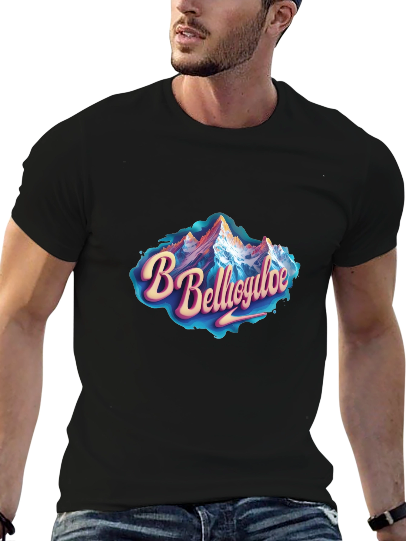 Bellagio Mountain Graphic Tee - Black