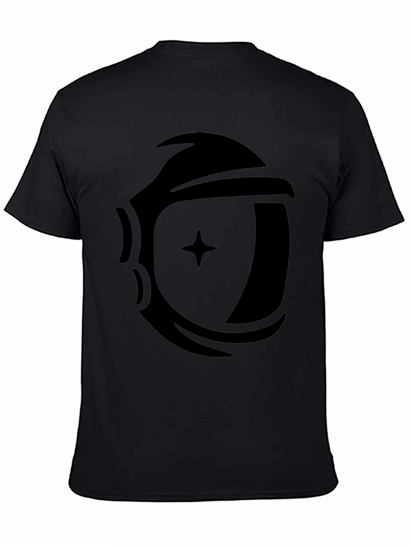 Astronaut Helmet Graphic Black T-Shirt