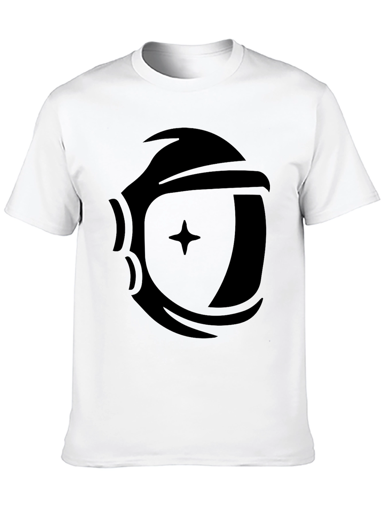 Astronaut Helmet Graphic Black T-Shirt