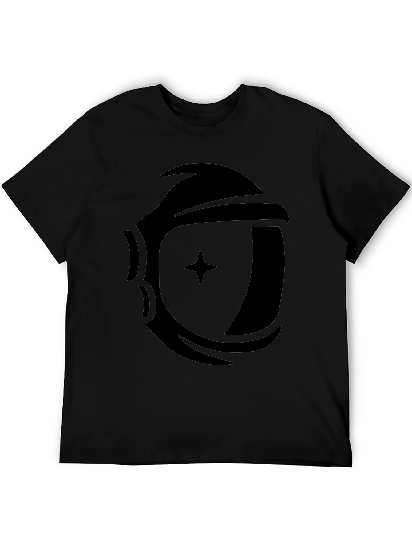 Astronaut Helmet Graphic Black T-Shirt