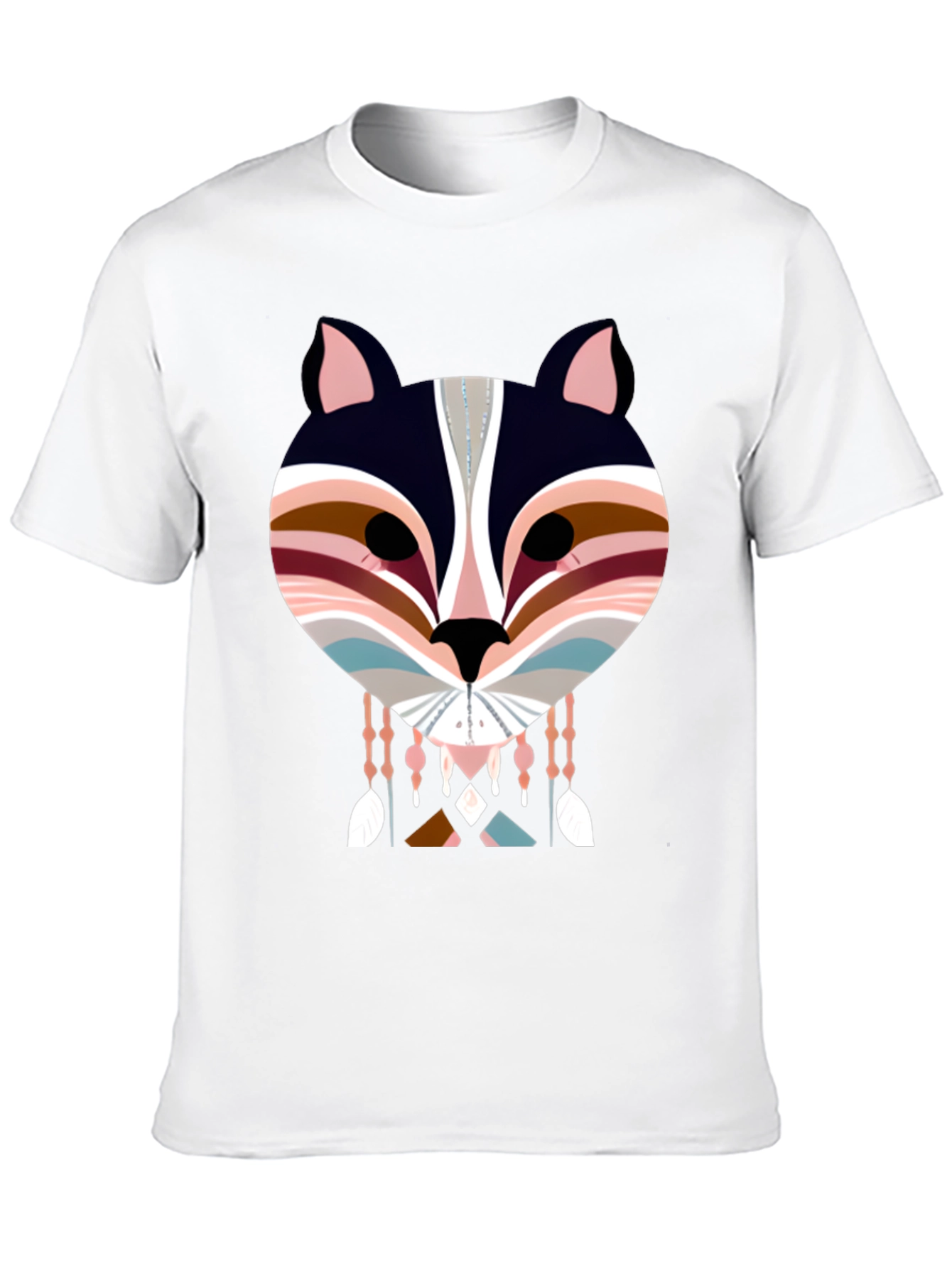 Geometric Animal Graphic Tee - Modern Tribal Design