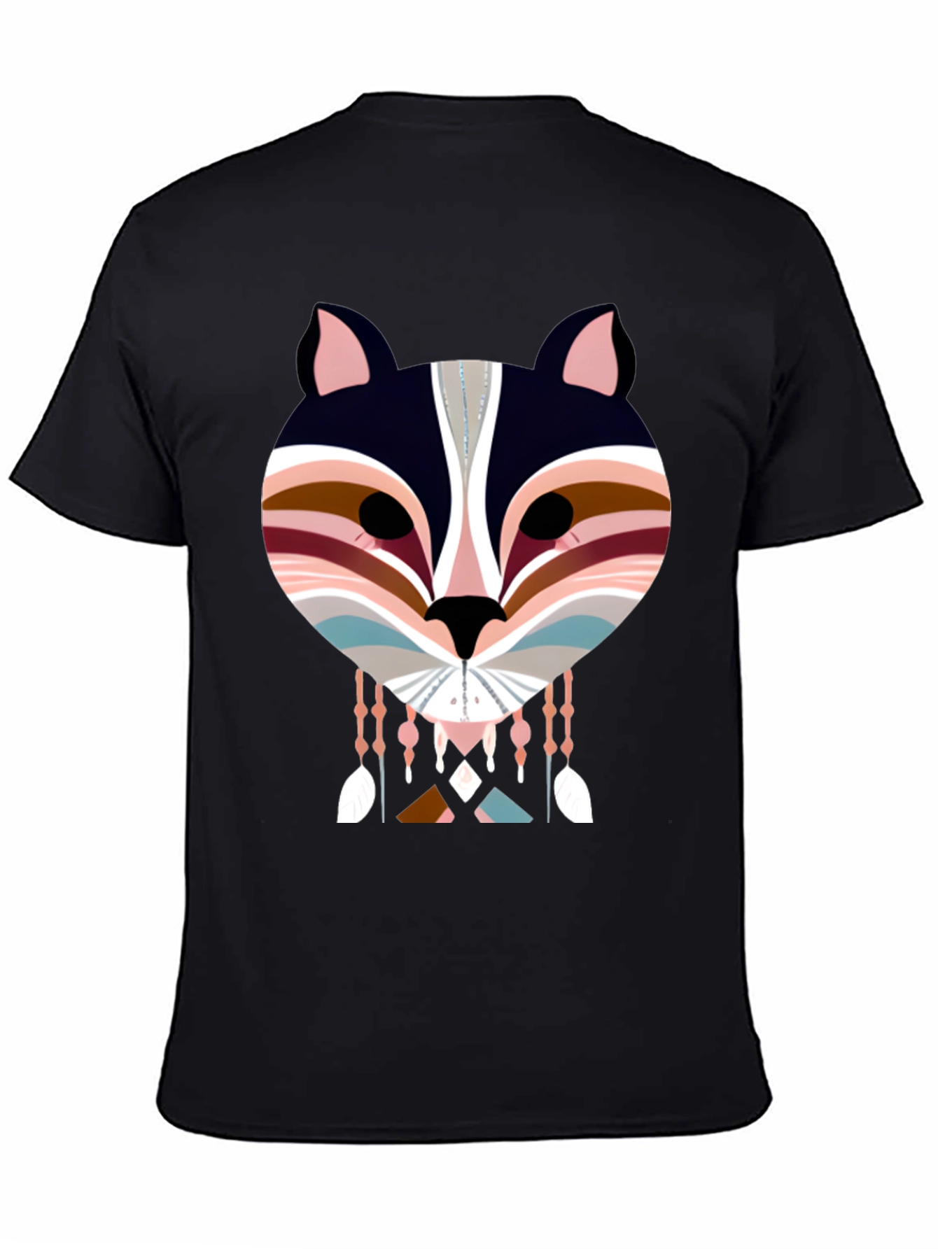 Geometric Animal Graphic Tee - Modern Tribal Design