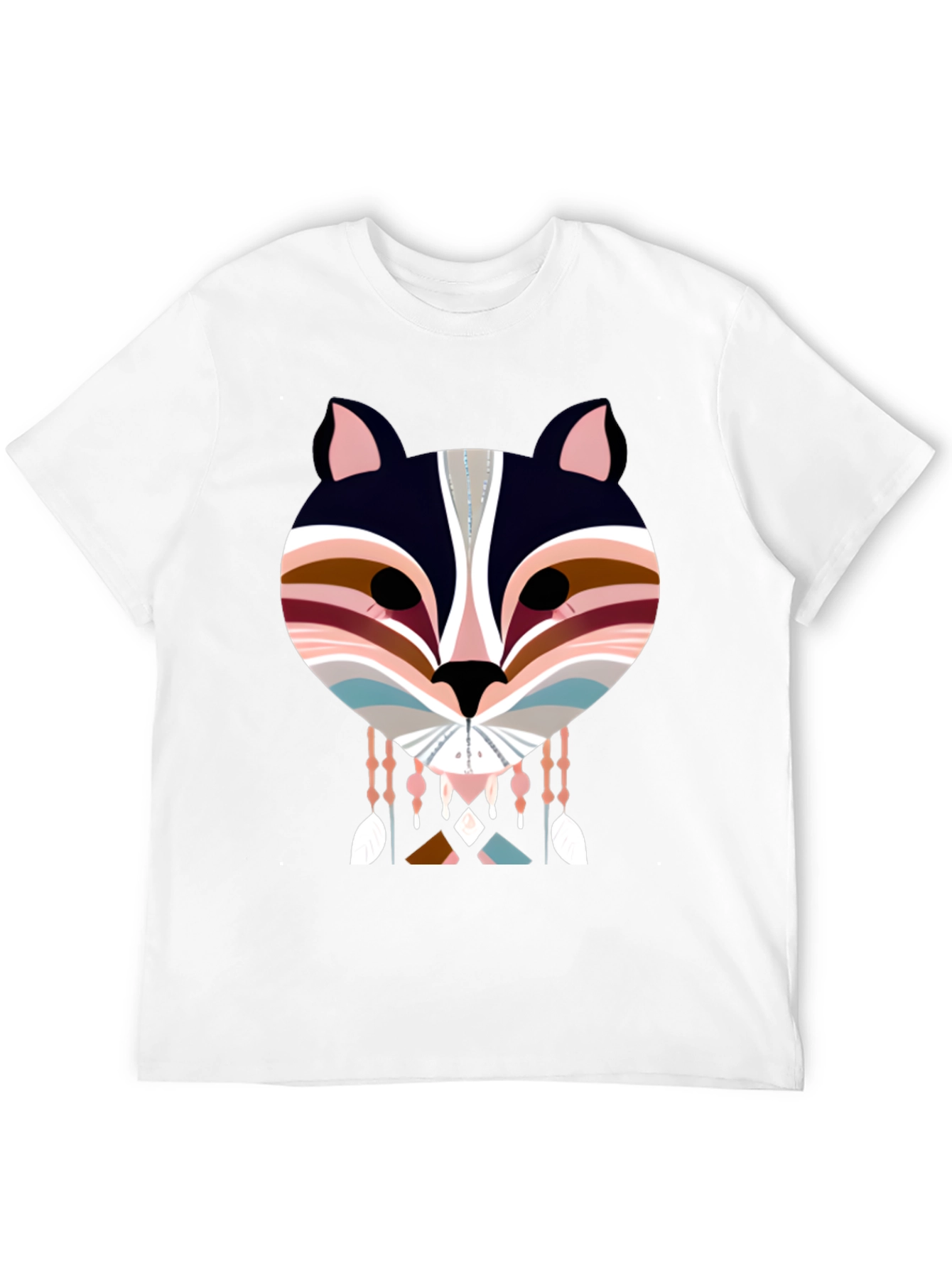 Geometric Animal Graphic Tee - Modern Tribal Design