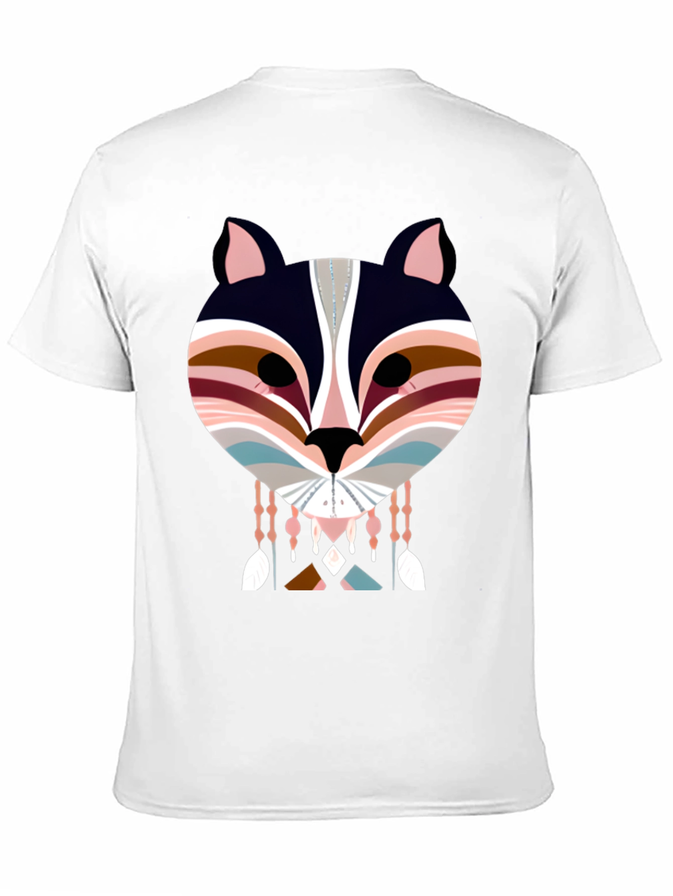 Geometric Animal Graphic Tee - Modern Tribal Design