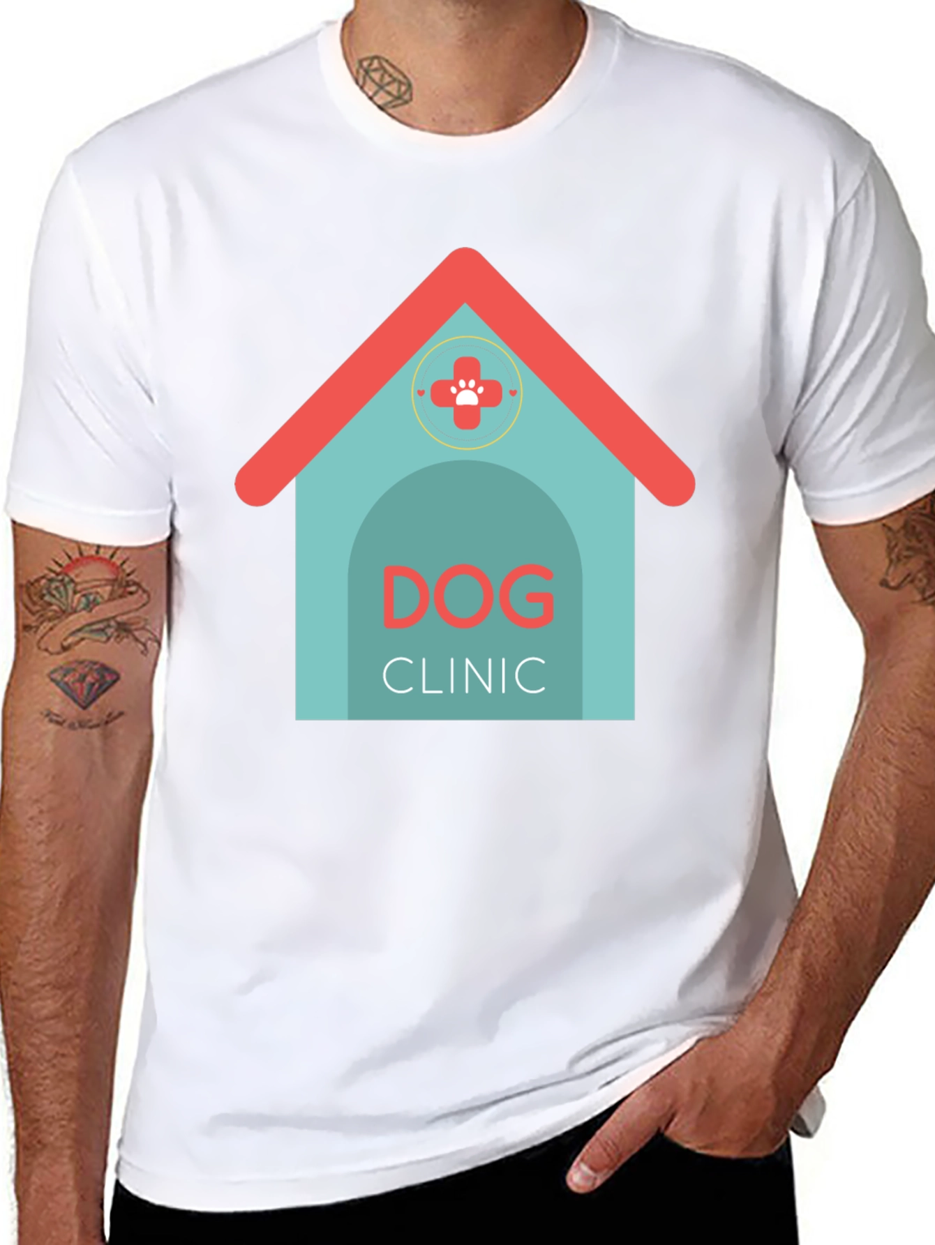 Dog Clinic Graphic T-Shirt - Modern Style