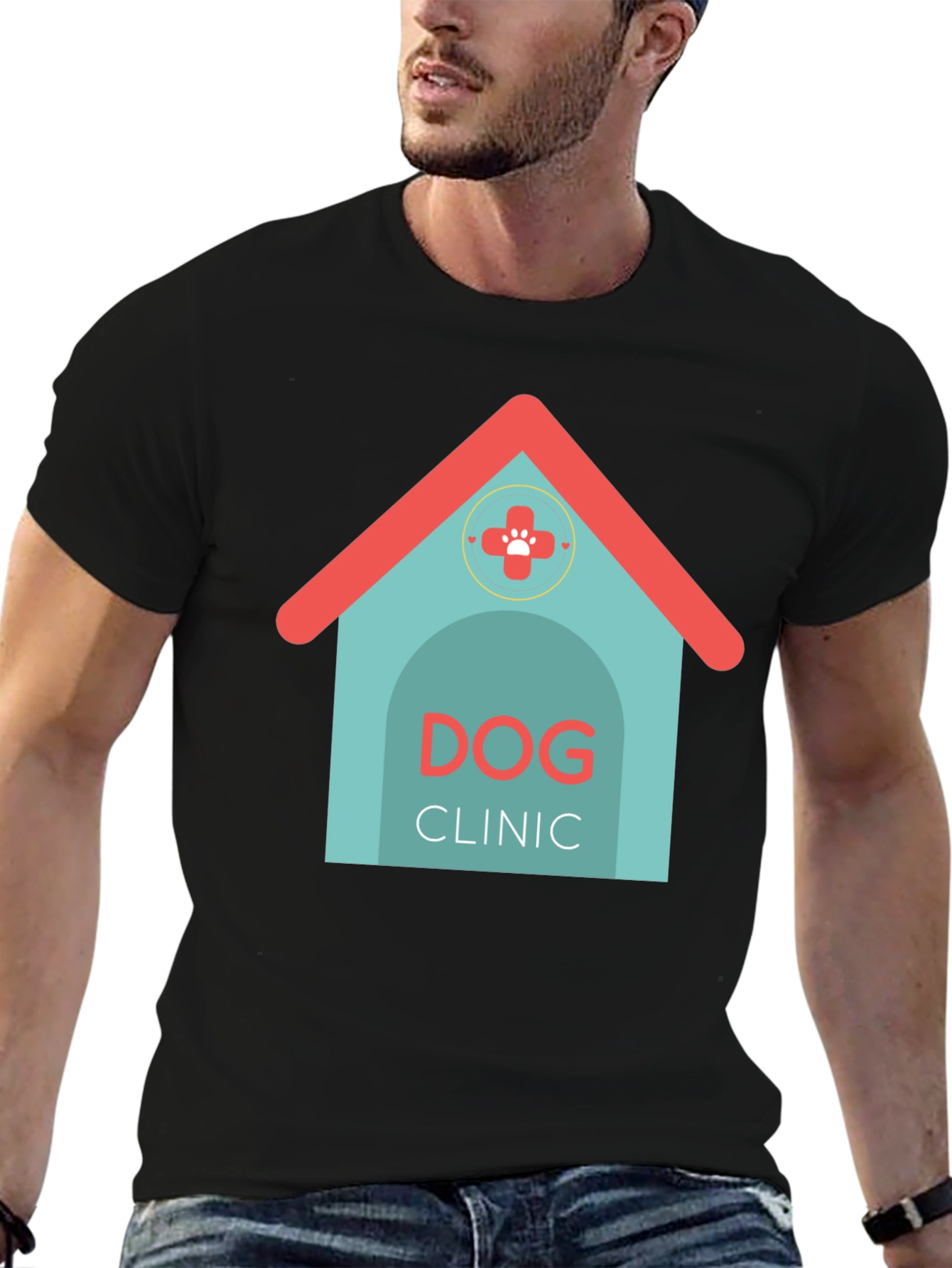 Dog Clinic Graphic T-Shirt - Modern Style