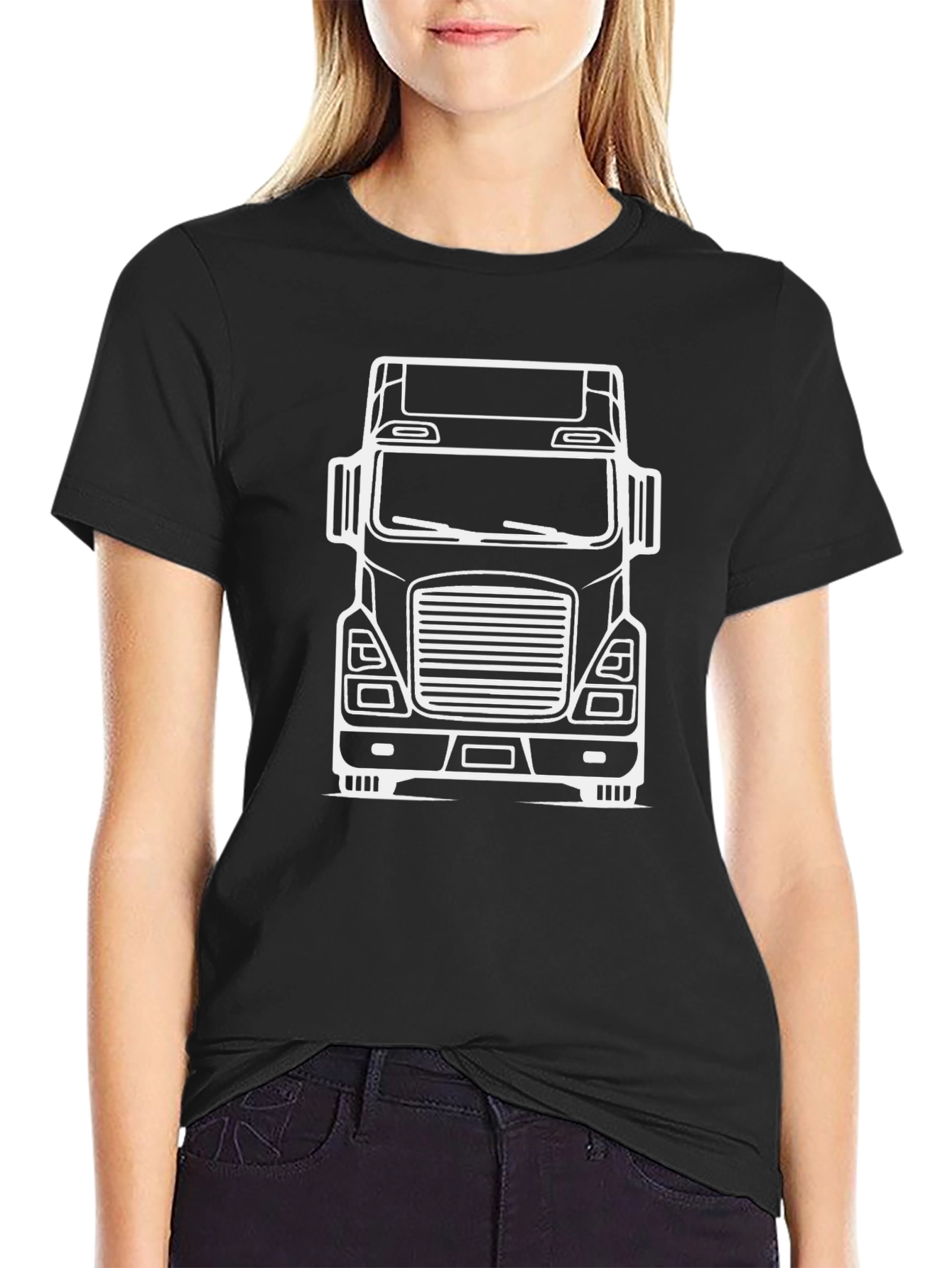 Trucker Tee - Black Truck T-Shirt