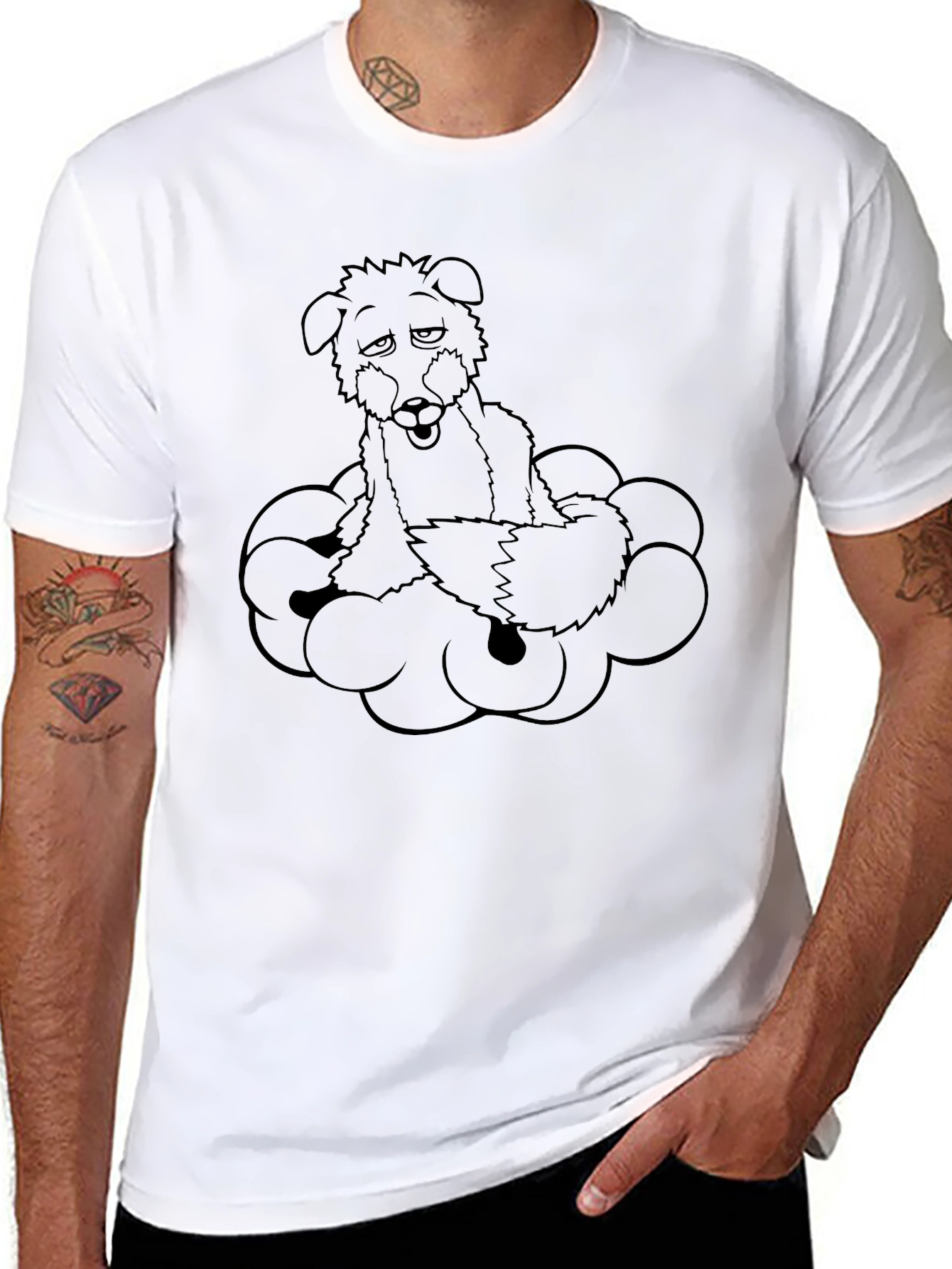 Red Panda Cloud Graphic Tee - Stylish Comfort