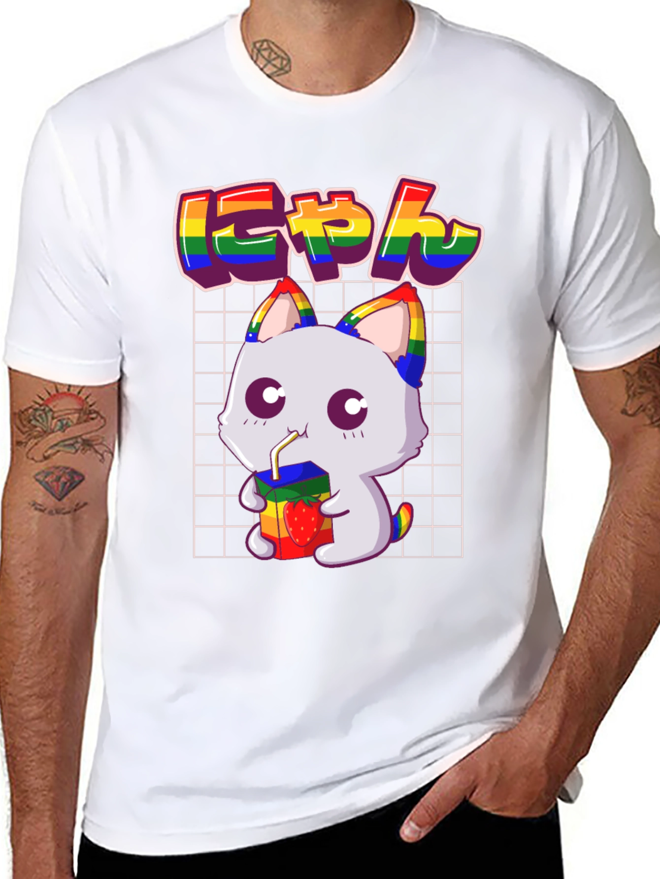 Kawaii Cat Pride T-Shirt - Unisex