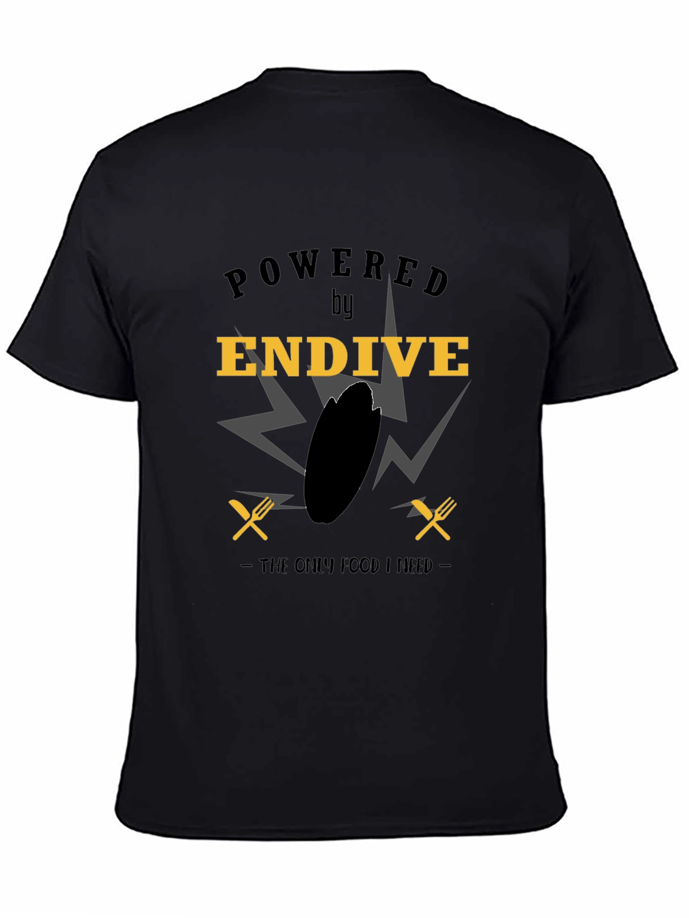 Powered by Endive Graphic Tee - Unisex Black T-Shirt