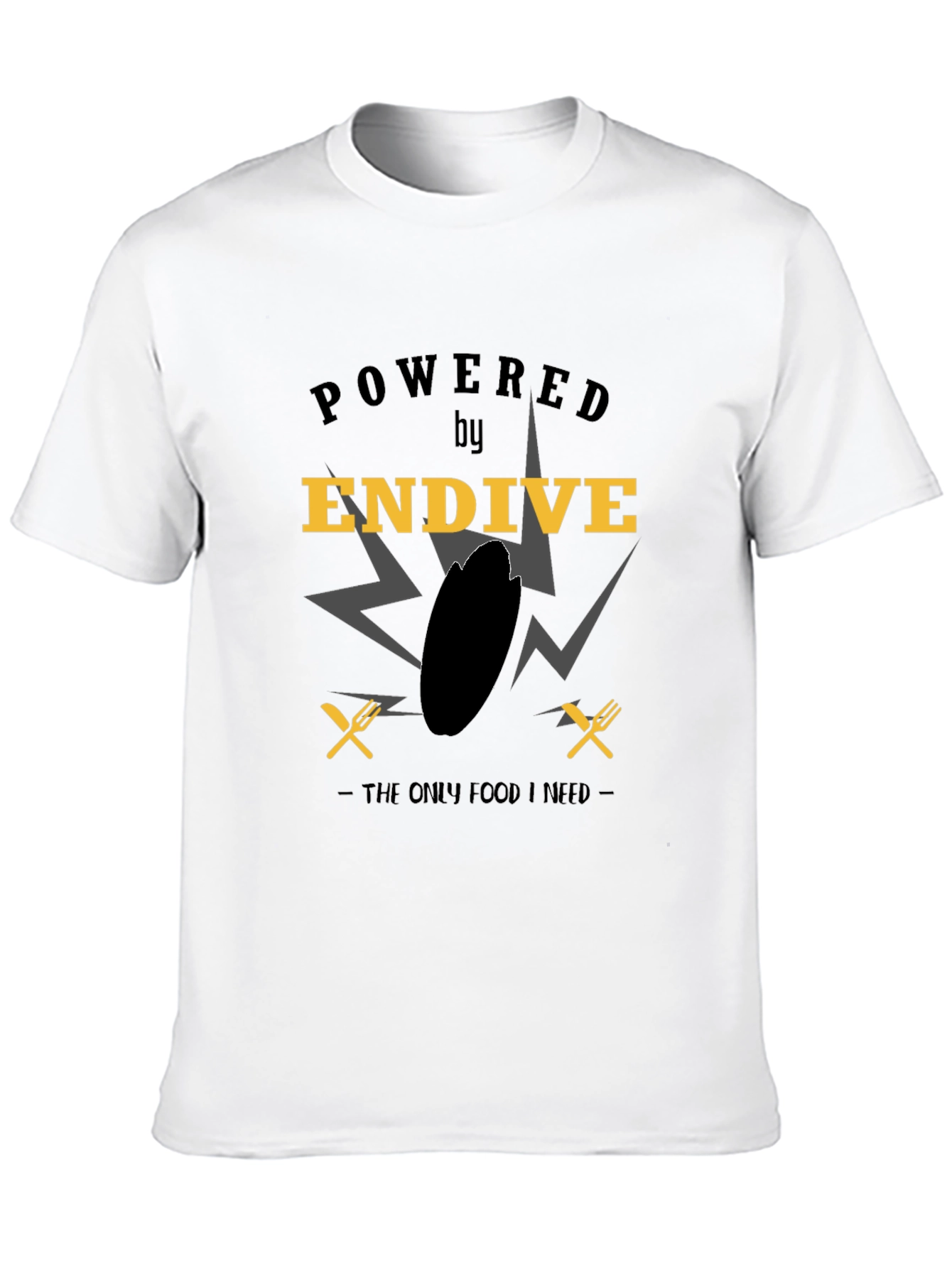 Powered by Endive Graphic Tee - Unisex Black T-Shirt