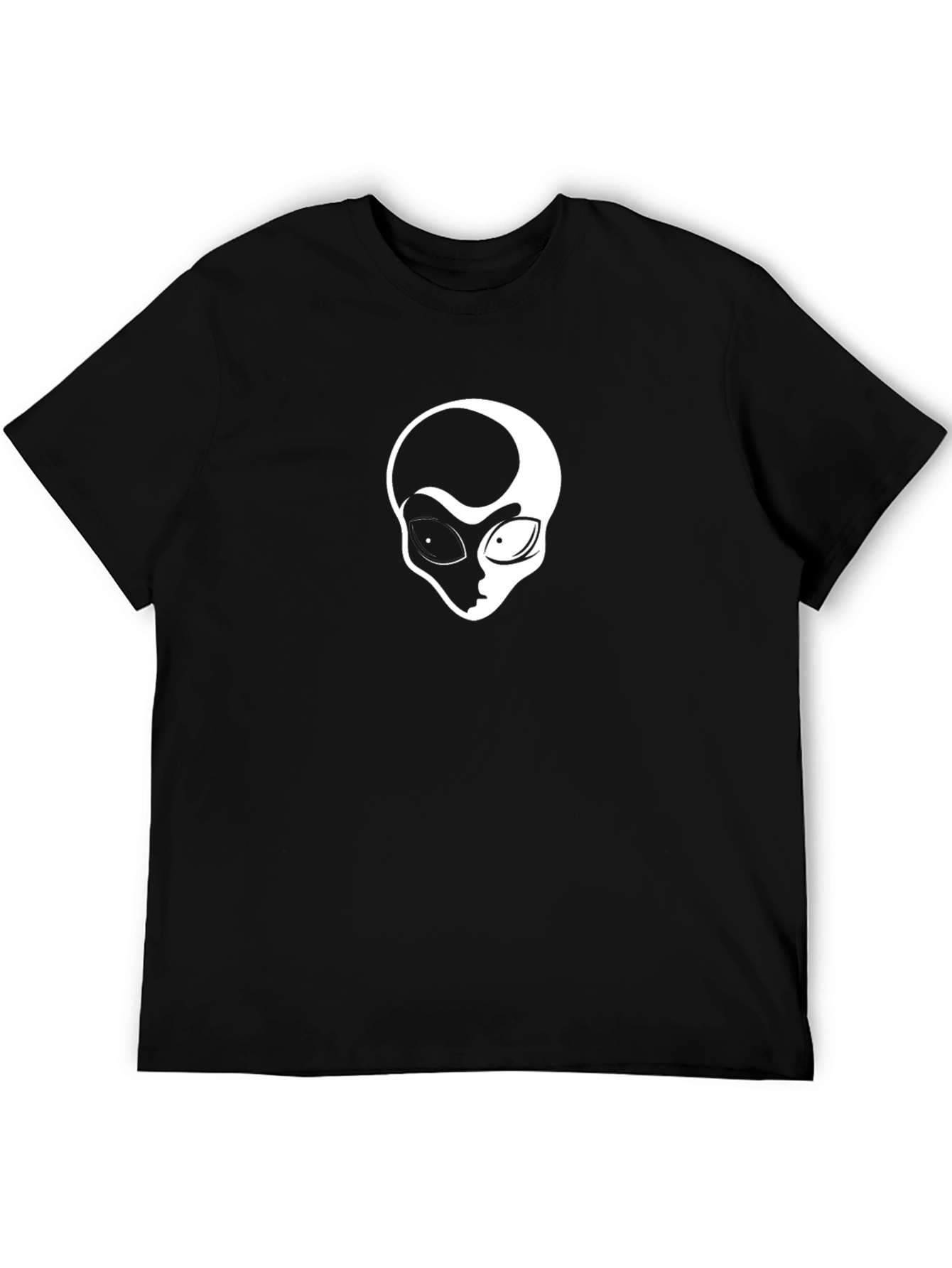 Black T-Shirt with Alien Graphic