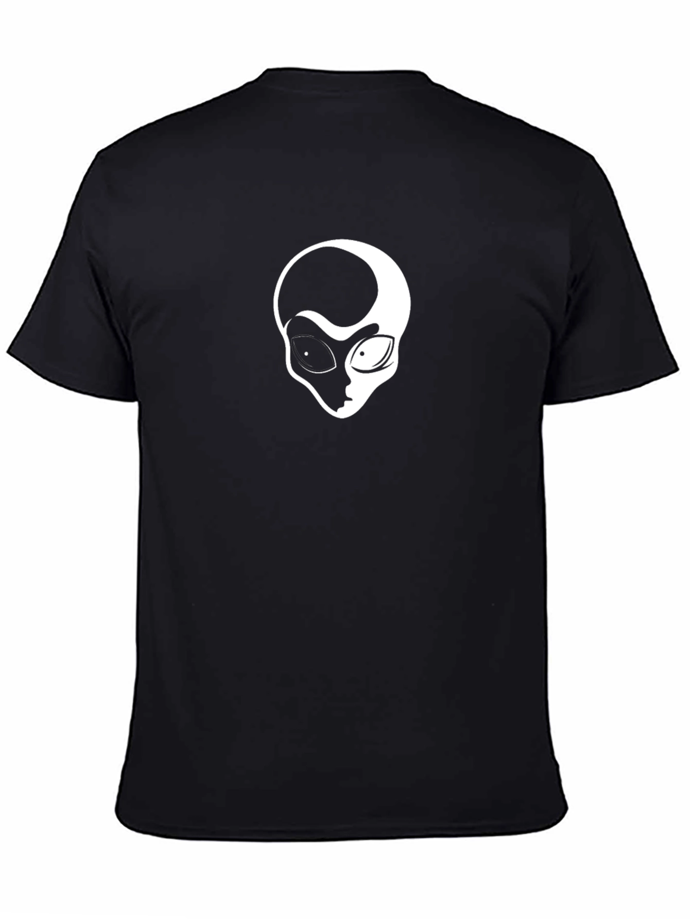 Black T-Shirt with Alien Graphic