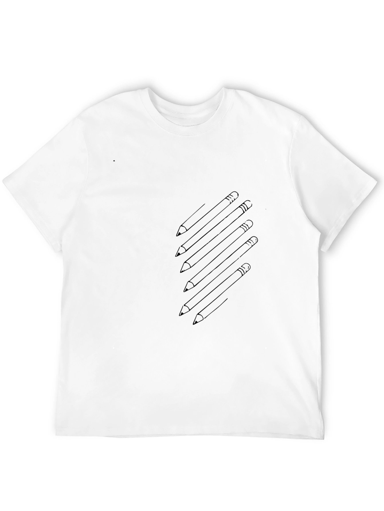 Pencil Graphic Black T-Shirt