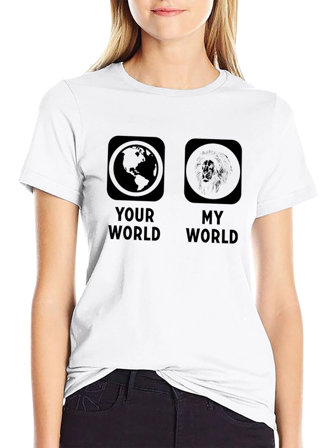 Your World My World Graphic Print T-Shirt