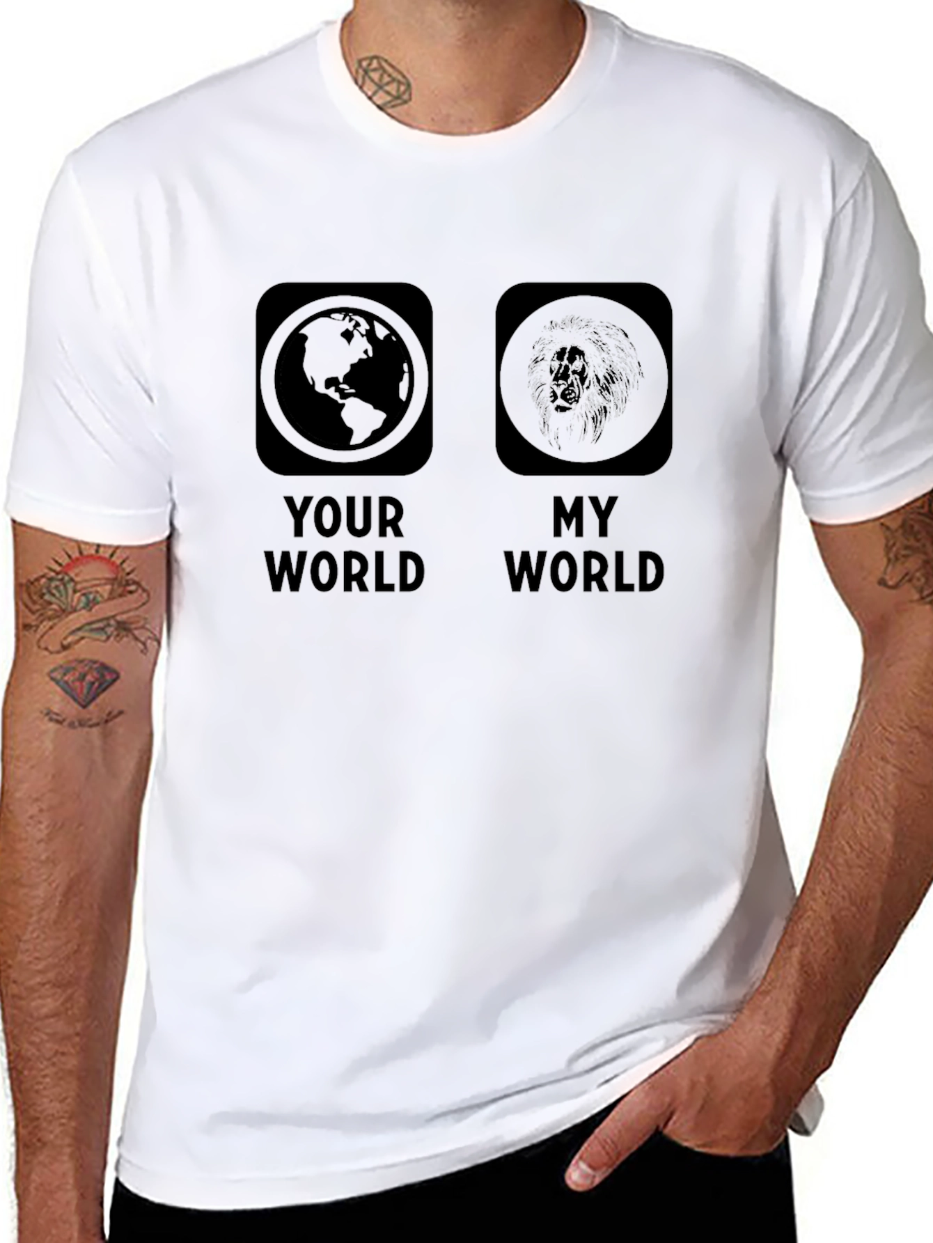 Your World My World Graphic Print T-Shirt