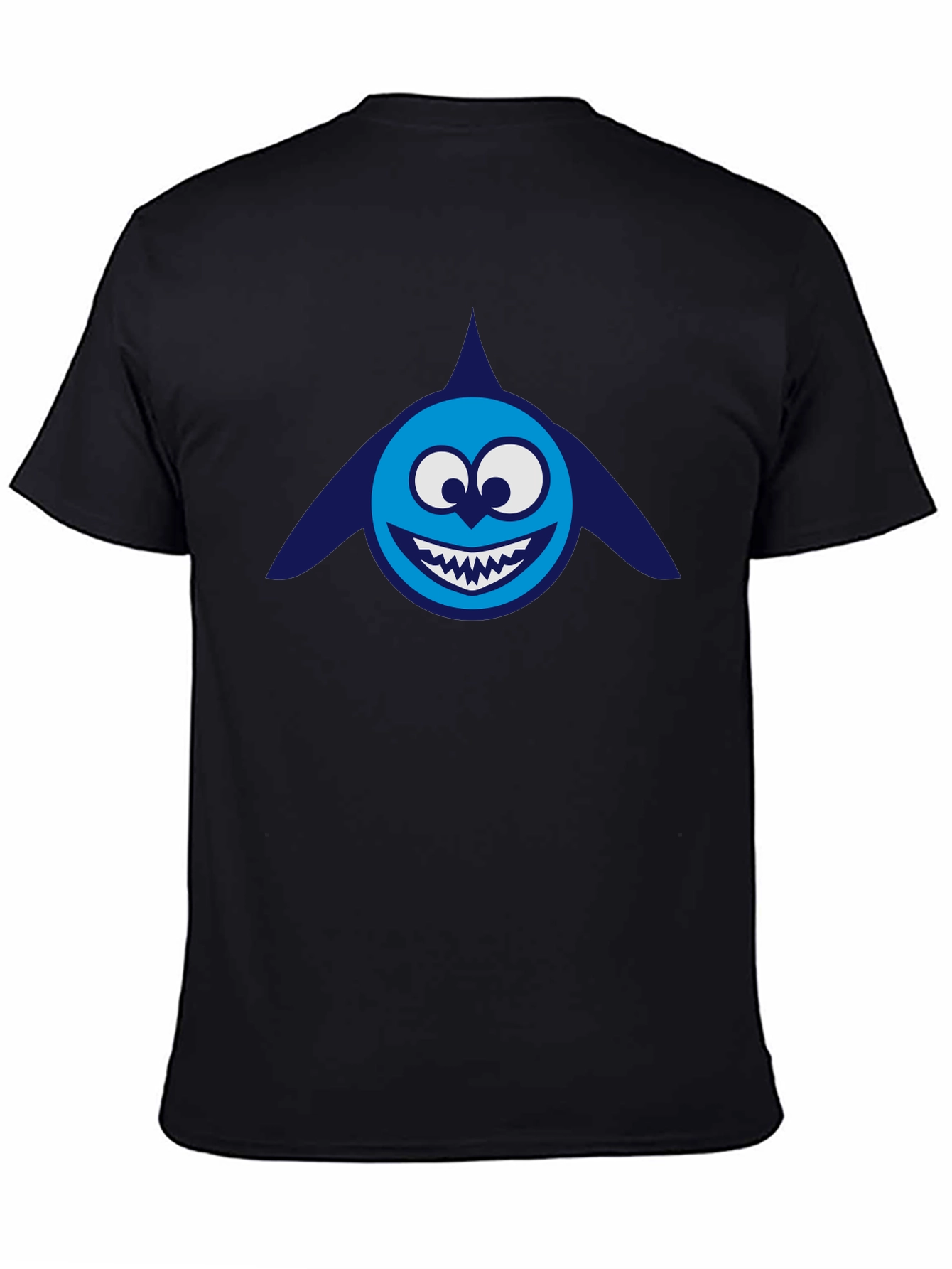 Cartoon Shark Graphic Tee - Mens Black T-Shirt