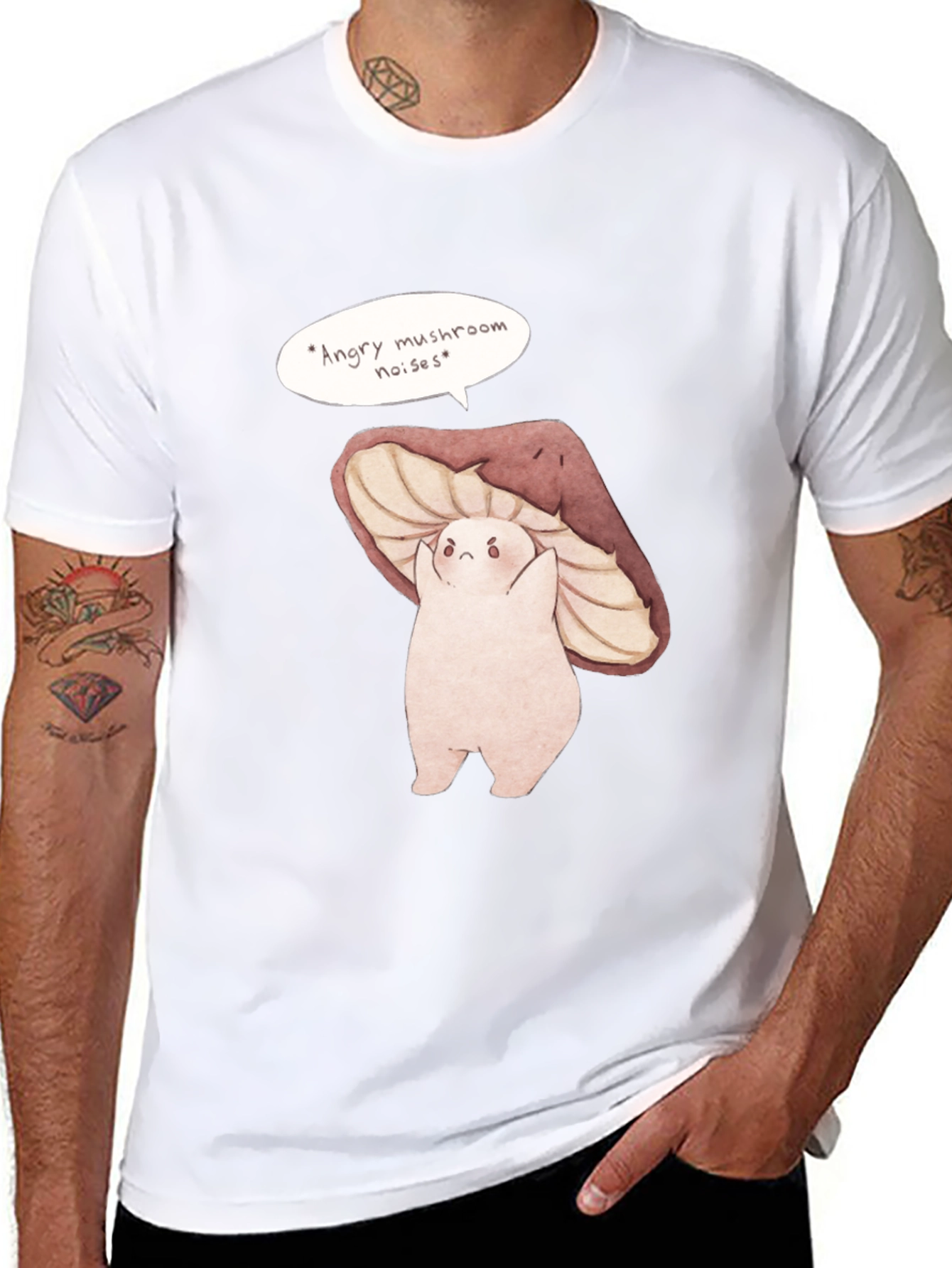 Angry Mushroom Noises Graphic T-Shirt