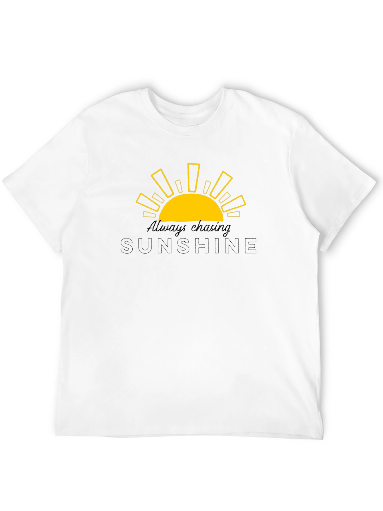 Always Chasing Sunshine Black Graphic Tee