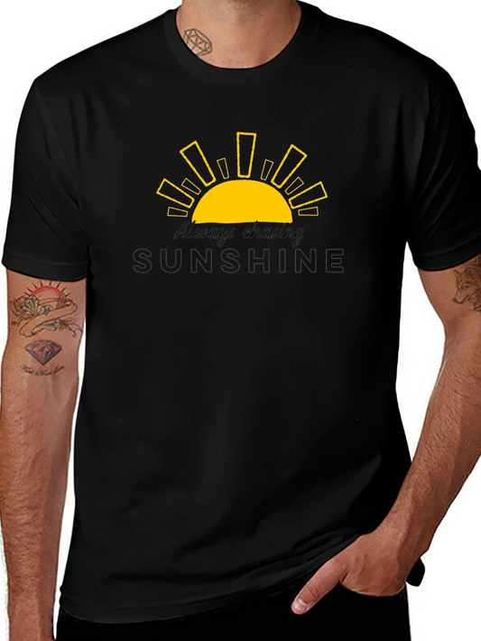 Always Chasing Sunshine Black Graphic Tee