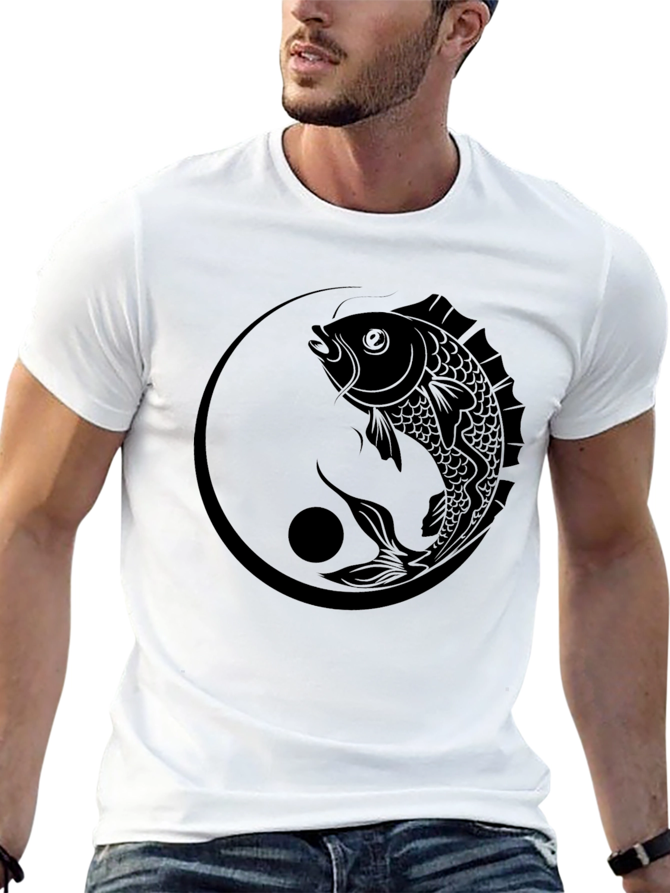 Yin Yang Fish Graphic T-Shirt